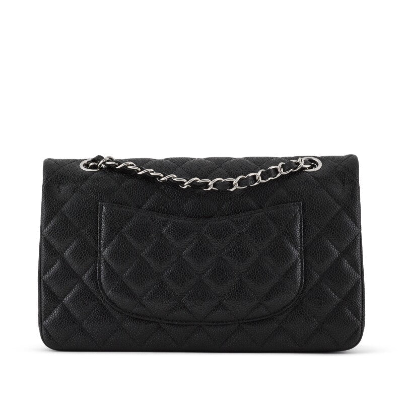CHANEL CLASSIC QUILTED CAVIAR LEATHER DOUBLE FLAP BAG