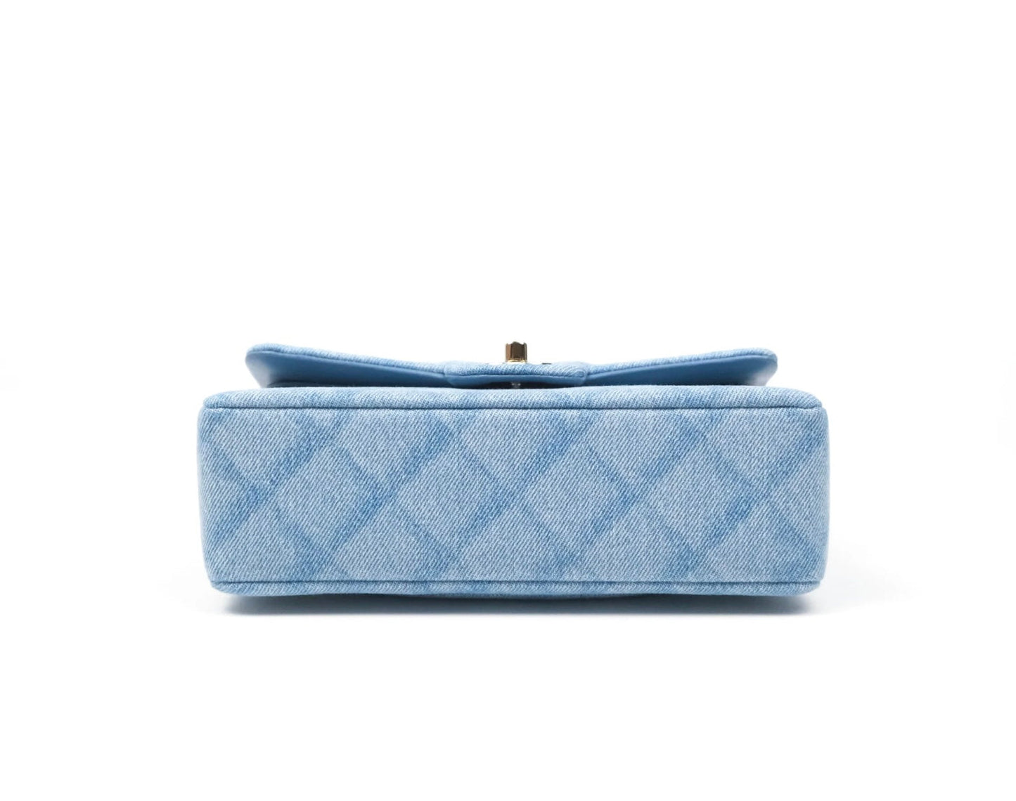 CHANEL QUILTED DENIM MEDIUM CLASSIC DOUBLE FLAP BAG