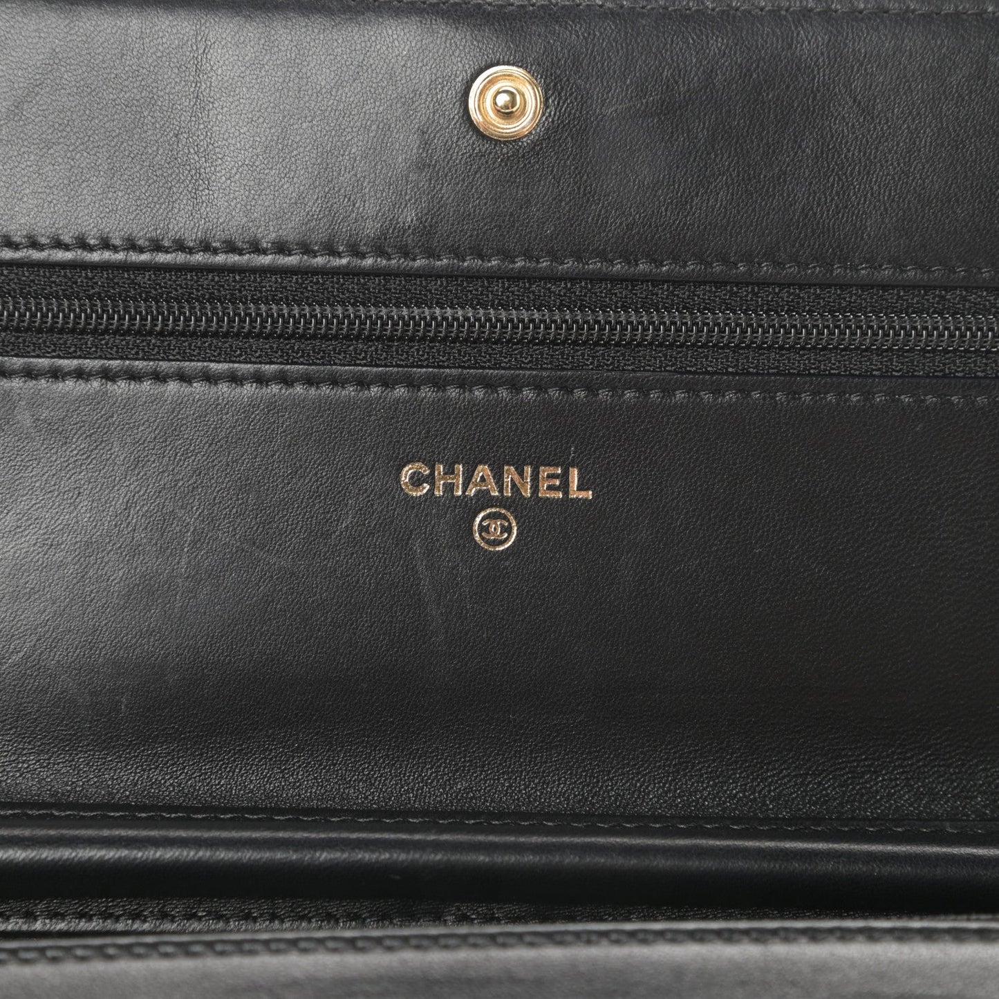 CHANEL QUILTED LAMBSKIN BOY WALLET ON CHAIN