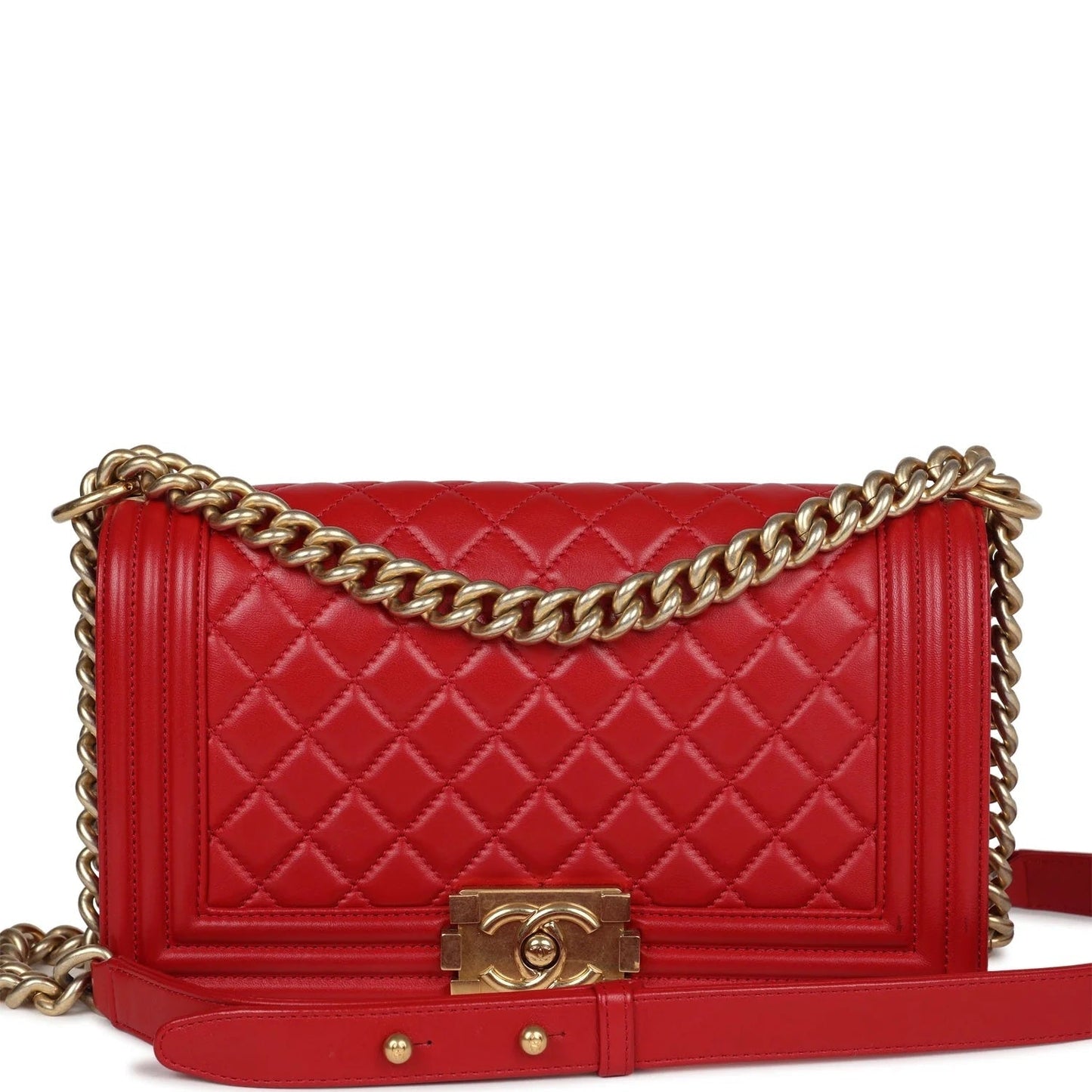 CHANEL QUILTED LAMBSKIN MEDIUM BOY FLAP BAG