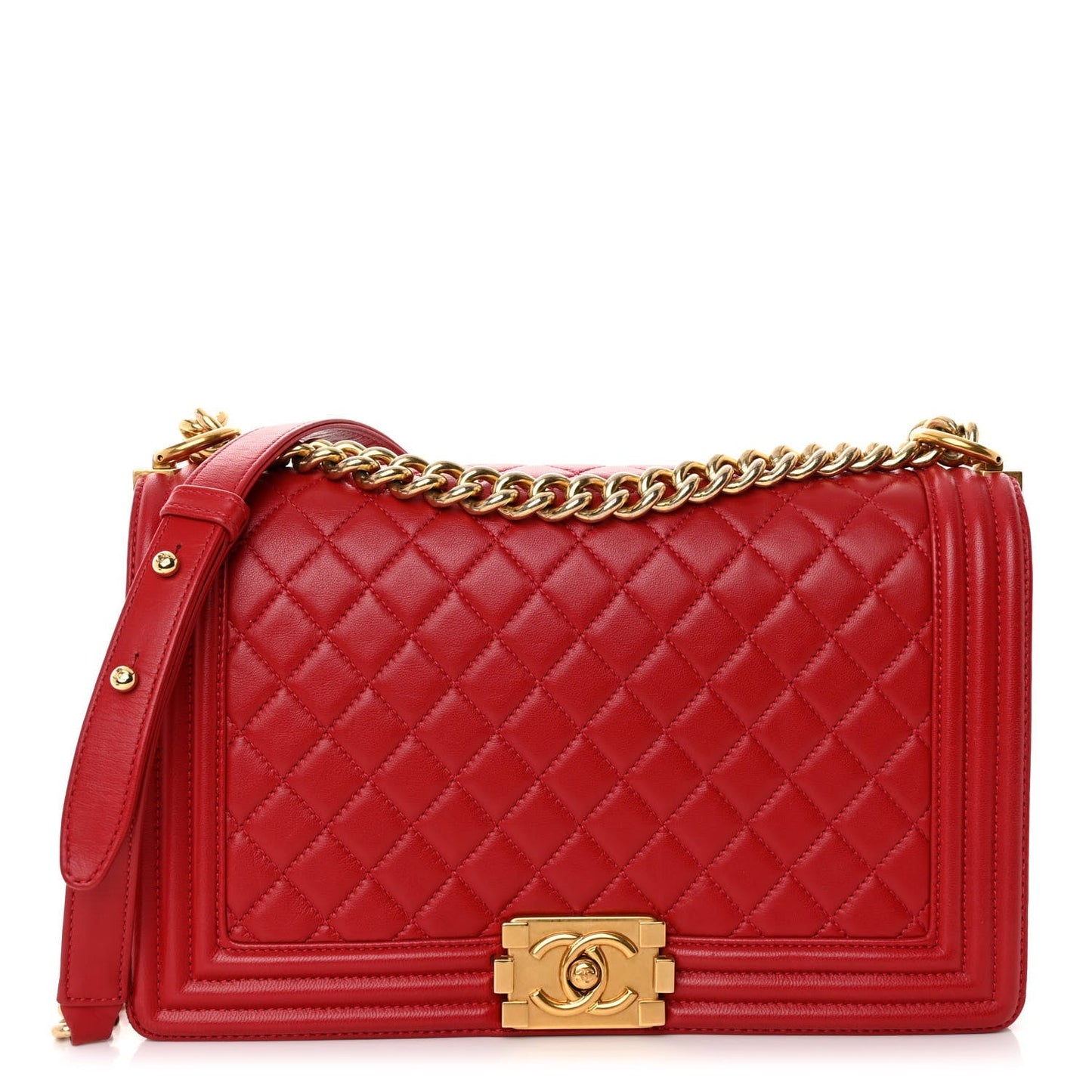 CHANEL QUILTED LAMBSKIN MEDIUM BOY FLAP BAG