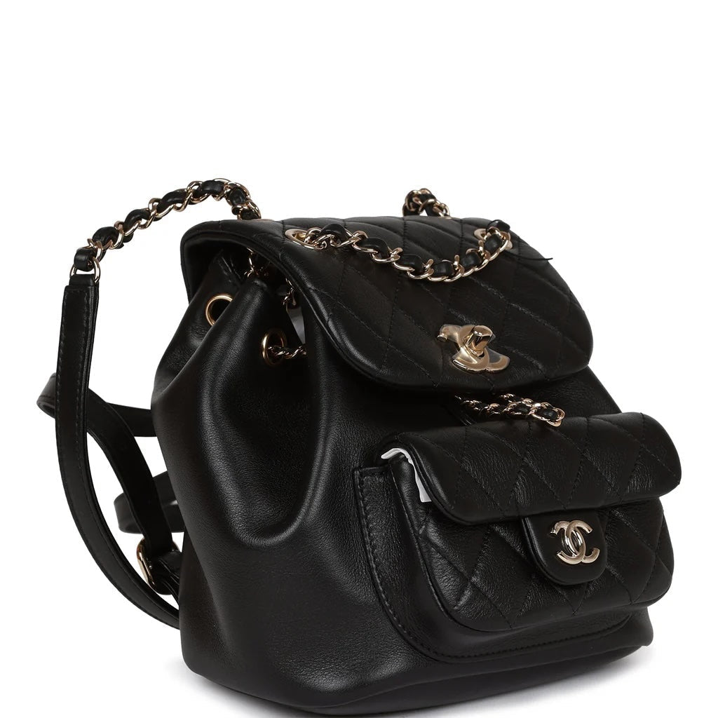 CHANEL CC QUILTED LAMBSKIN MINI DUMA BACKPACK