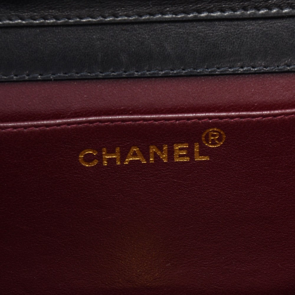 CHANEL QUILTED LAMBSKIN LEATHER MINI FULL FLAP BAG