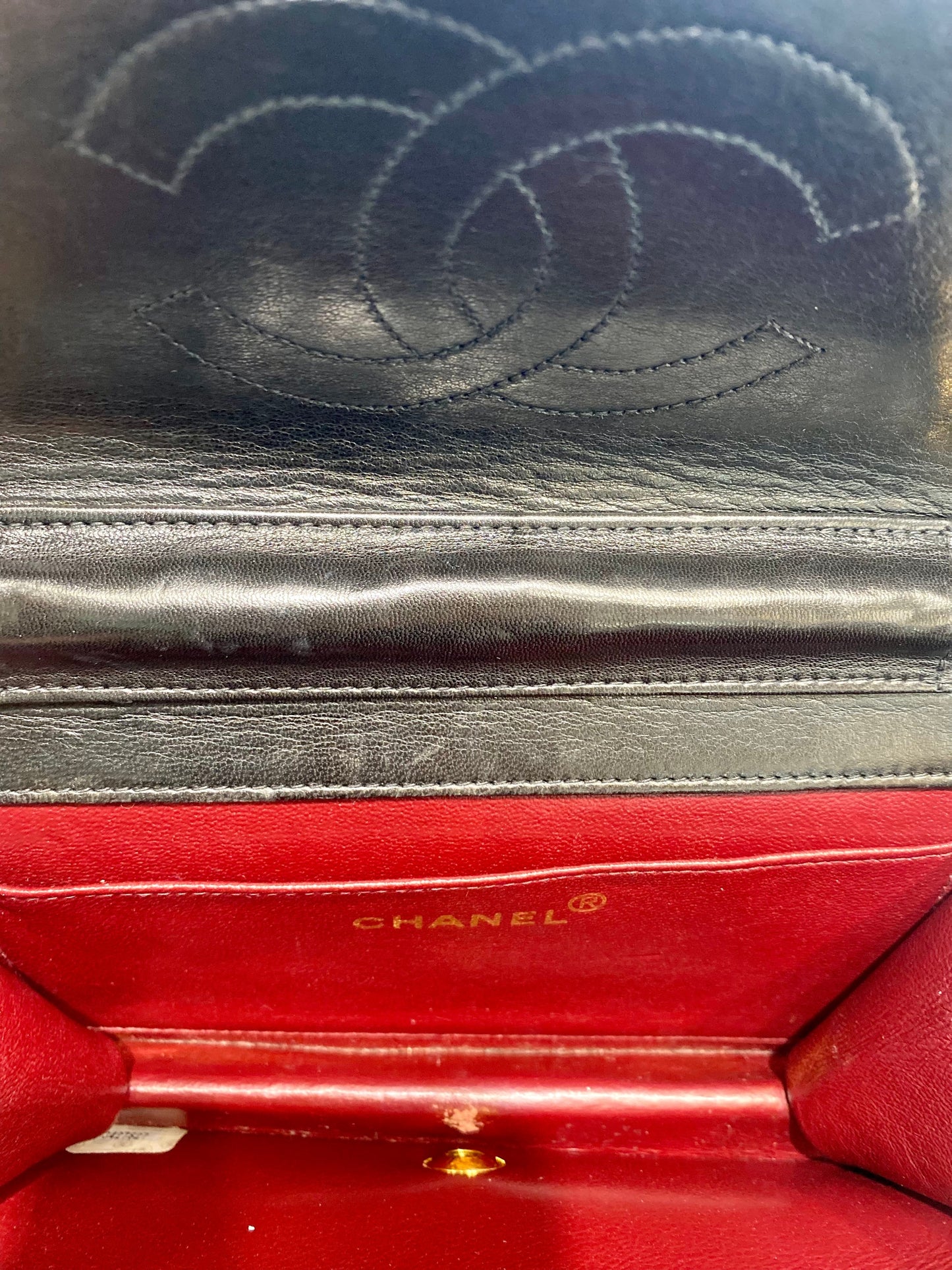 CHANEL QUILTED LAMBSKIN LEATHER MINI FULL FLAP BAG