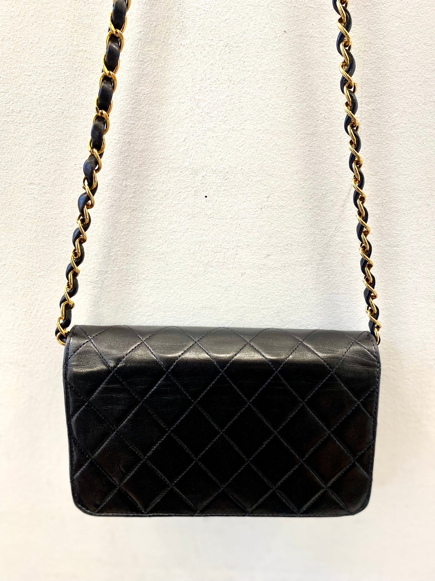 CHANEL QUILTED LAMBSKIN LEATHER MINI FULL FLAP BAG