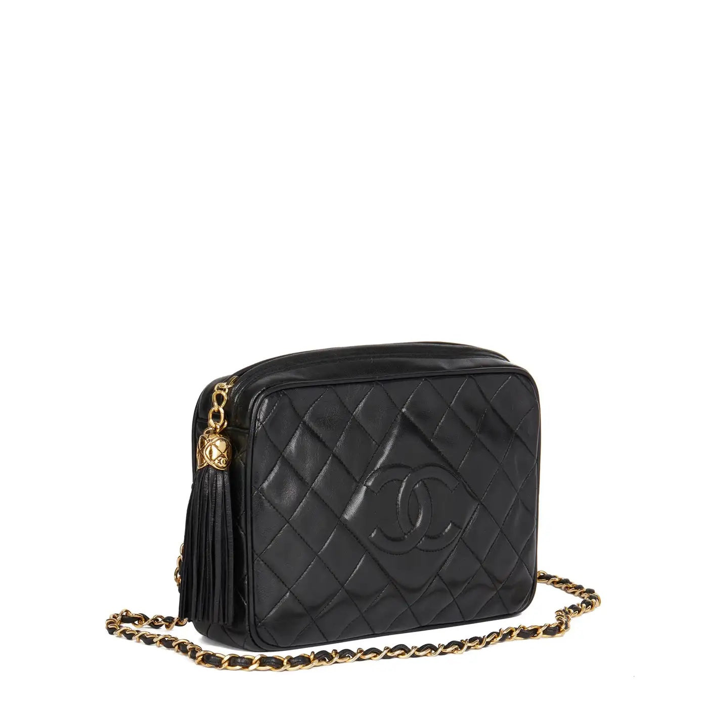 CHANEL TIMELESS QUILTED LAMBSKIN SMALL TASSEL CAMERA BAG