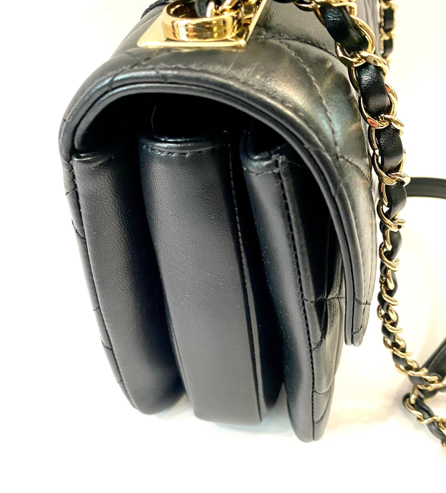CHANEL QUILTED LAMBSKIN MEDIUM TRENDY CC HANDLE FLAP BAG