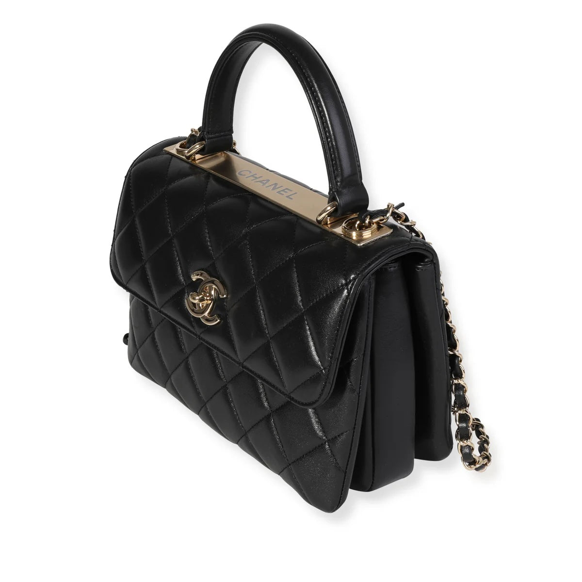 CHANEL QUILTED LAMBSKIN MEDIUM TRENDY CC HANDLE FLAP BAG