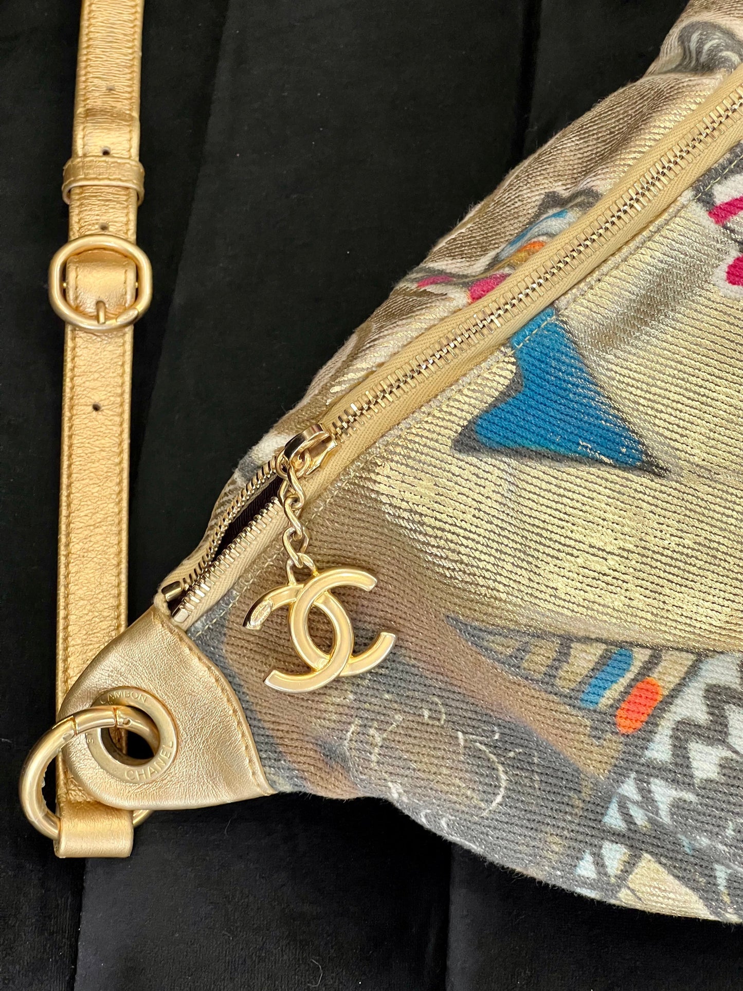 CHANEL RUE CAMBON GRAFFITI PRINTED BELT BAG