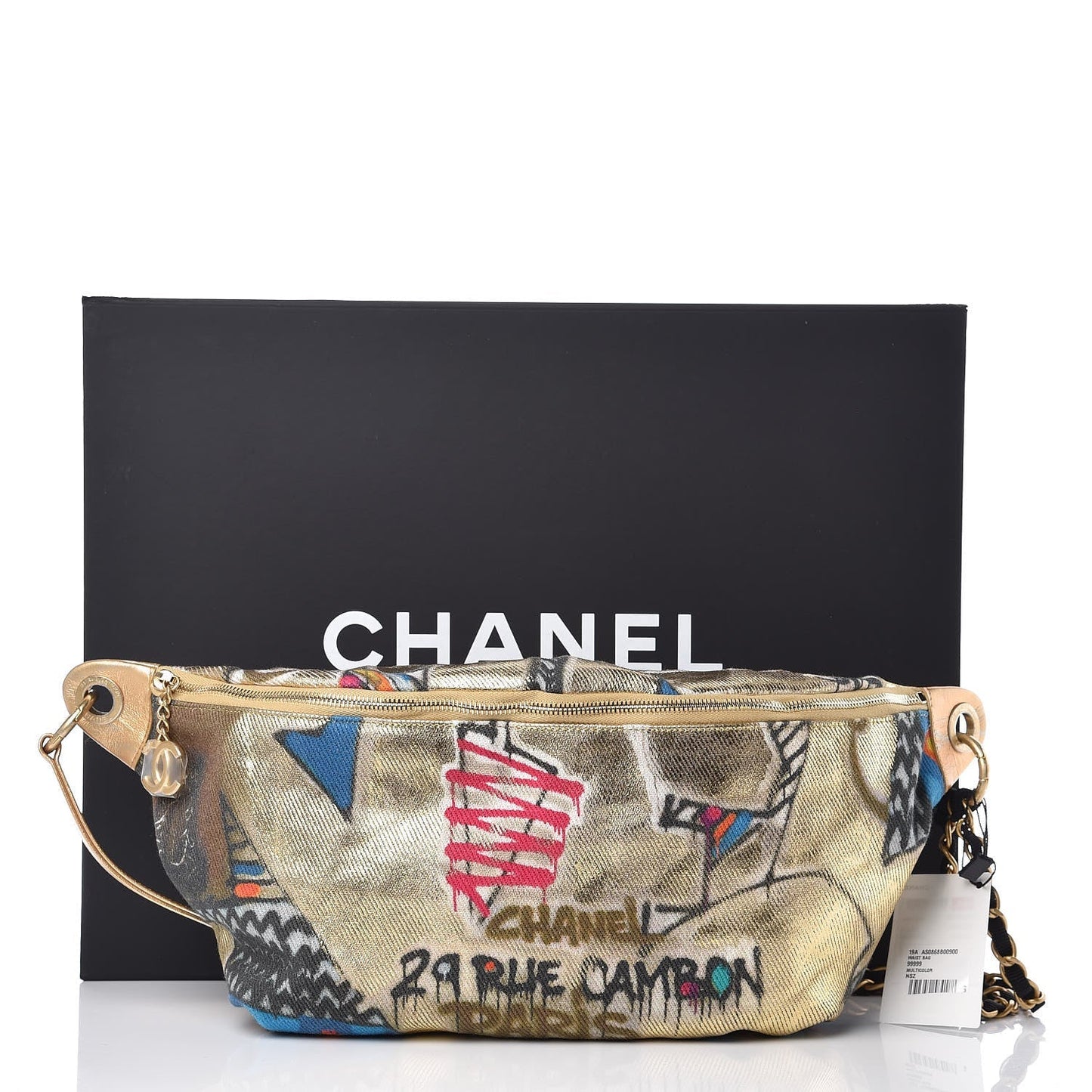 CHANEL RUE CAMBON GRAFFITI PRINTED BELT BAG