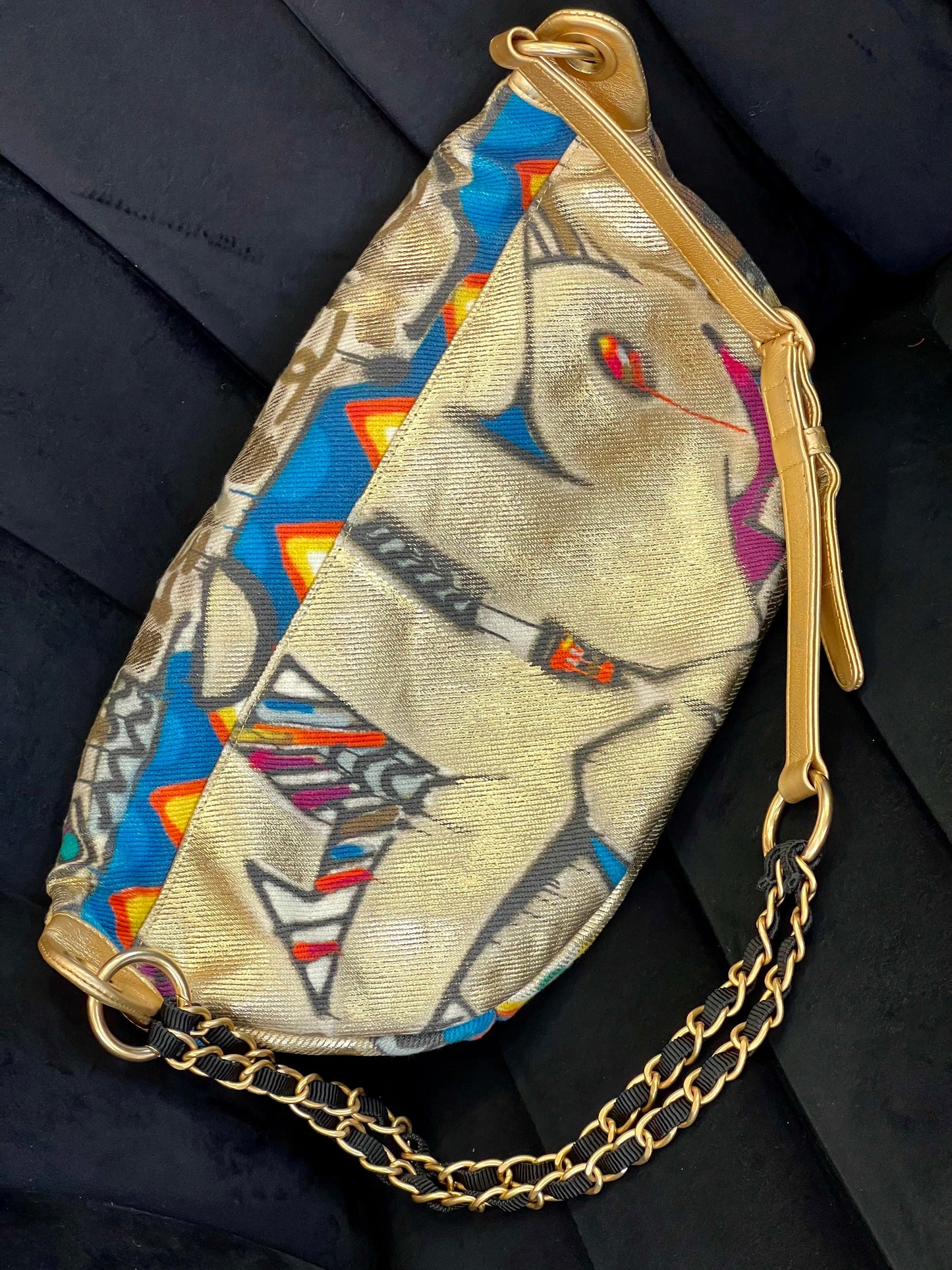 CHANEL RUE CAMBON GRAFFITI PRINTED BELT BAG