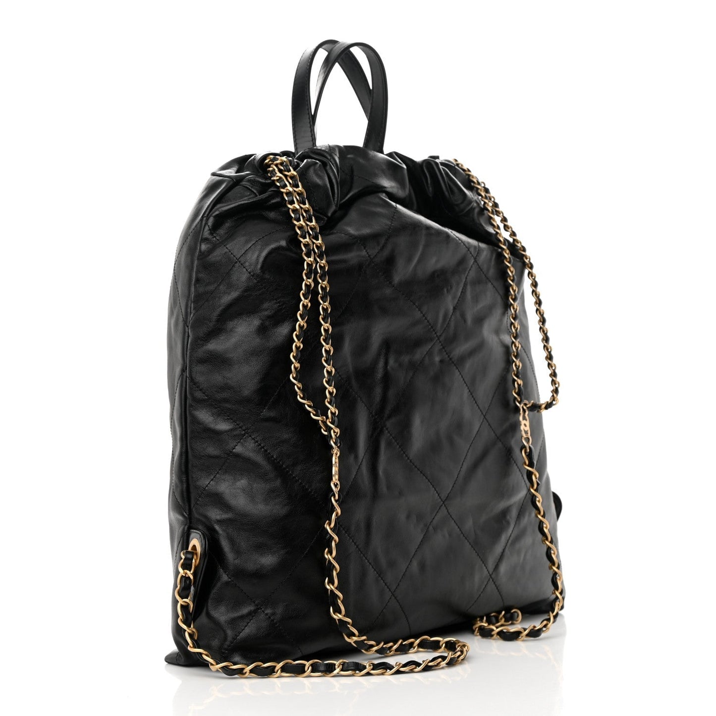 CHANEL SHINY QUILTED CALFSKIN LEATHER CHANEL 22 BACKPACK