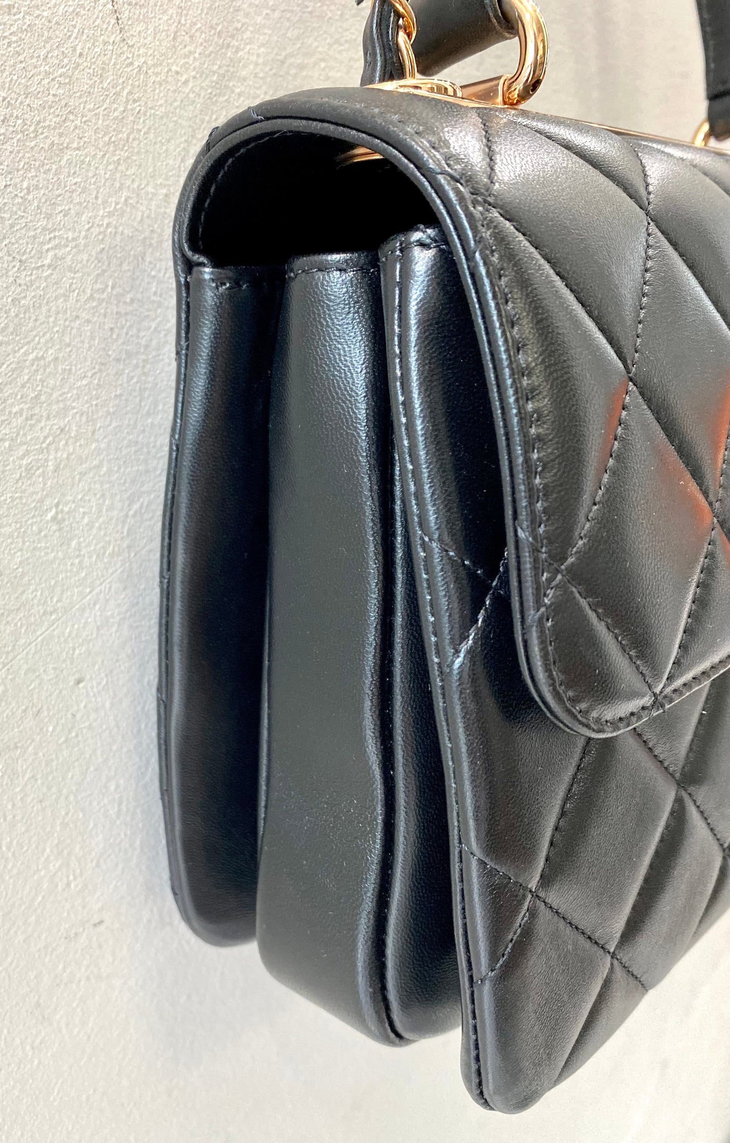 CHANEL QUILTED LAMBSKIN SMALL TRENDY CC TOP HANDLE BAG