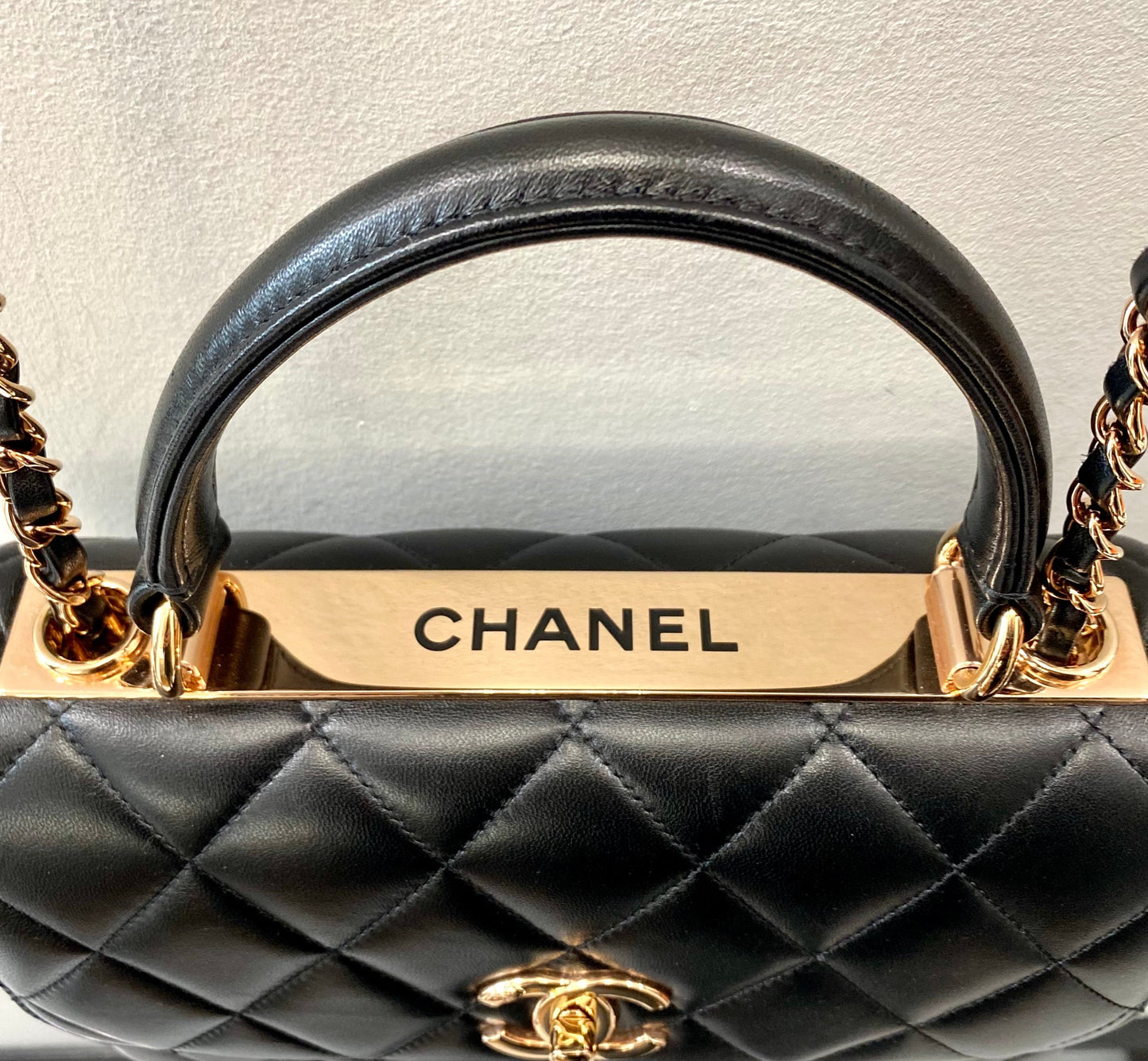 CHANEL QUILTED LAMBSKIN SMALL TRENDY CC TOP HANDLE BAG