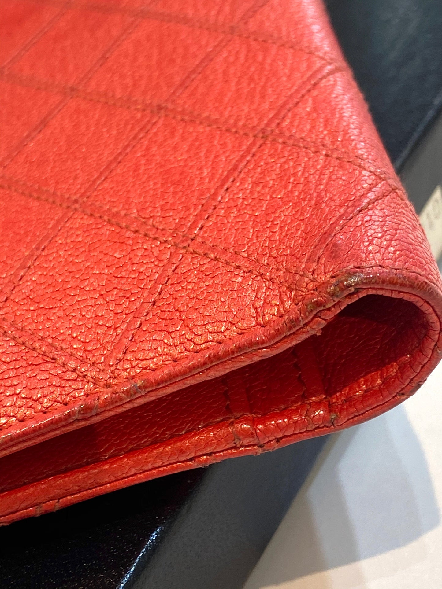 CHANEL CC QUILTED WILD STITCH LONG WALLET