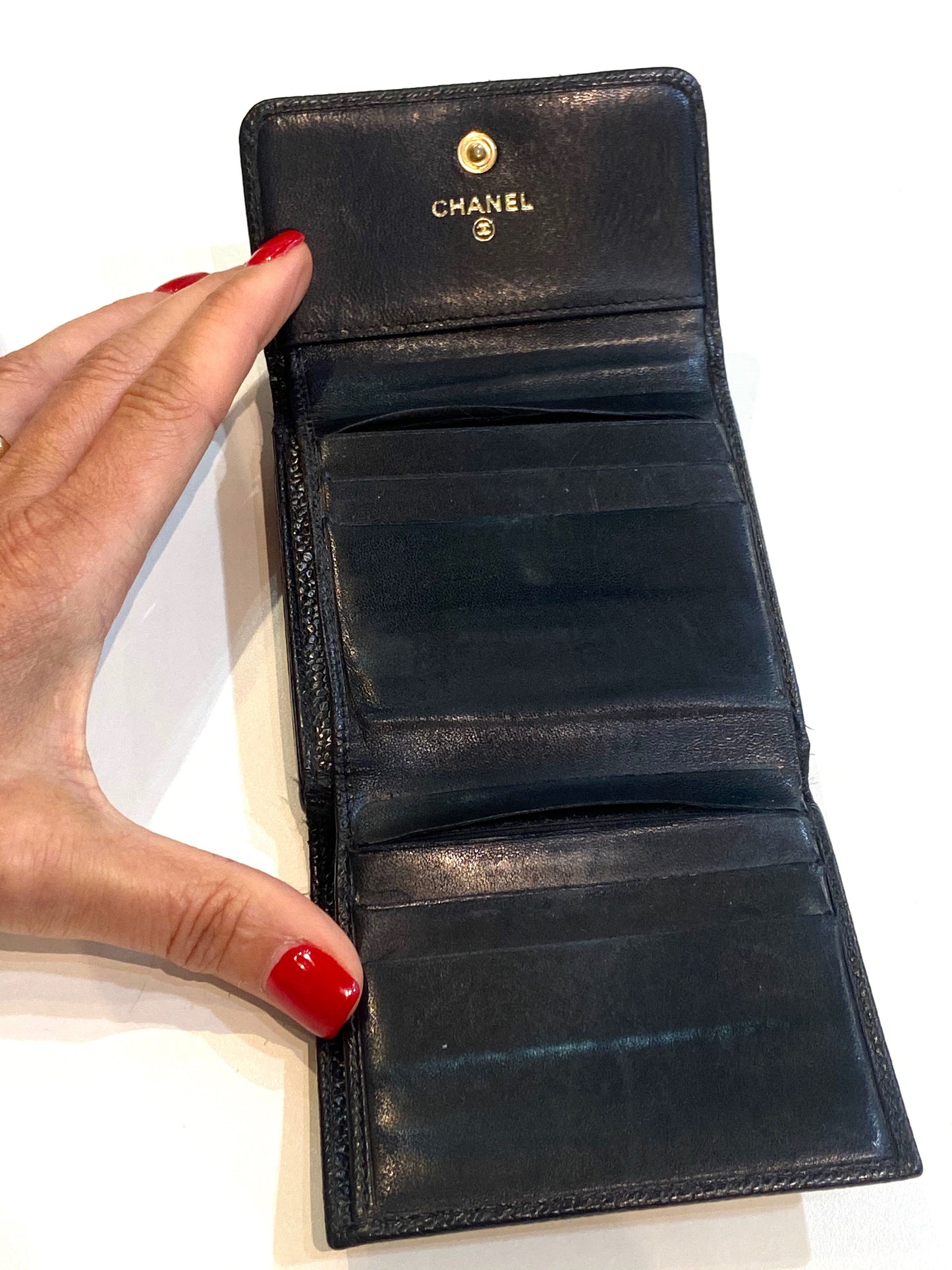 GLM-CAVIAR LEATHER TIMELESS GLM- FLAP WALLET