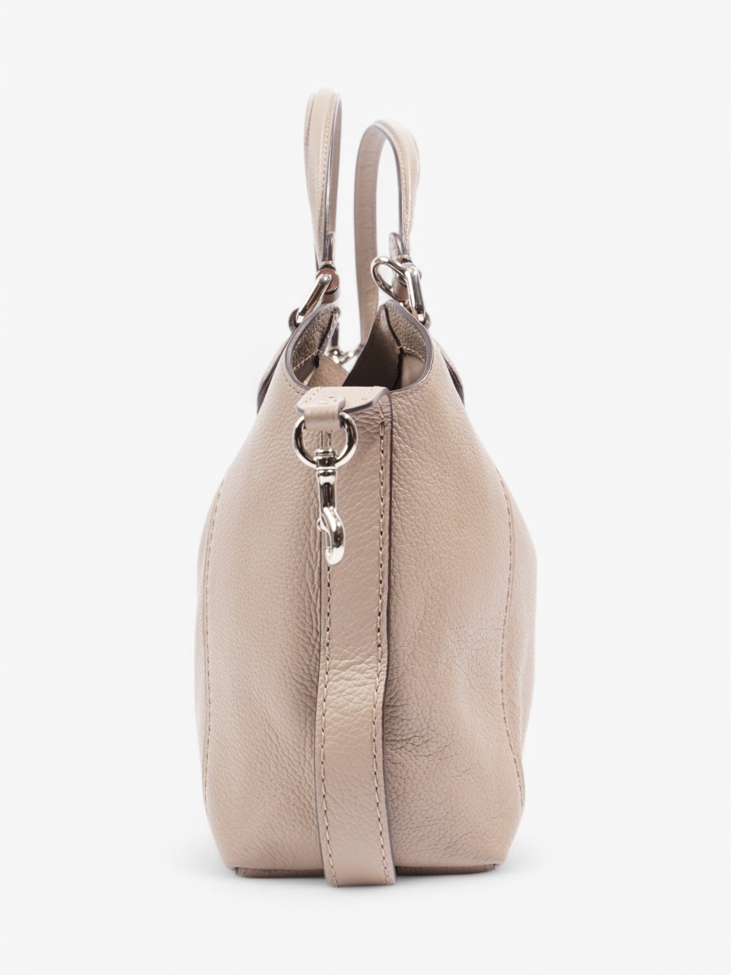 Coach Shoulder Bag Beige Leather One SIze