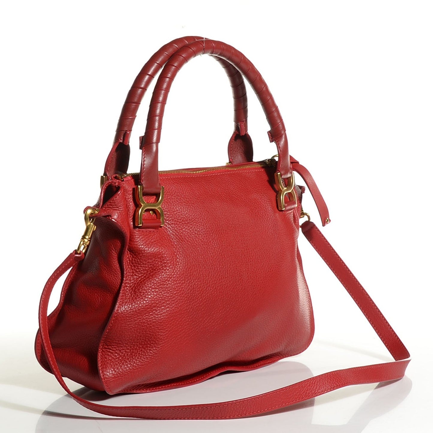 CHLOÉ CALFSKIN LEATHER MEDIUM MARCIE SATCHEL BAG