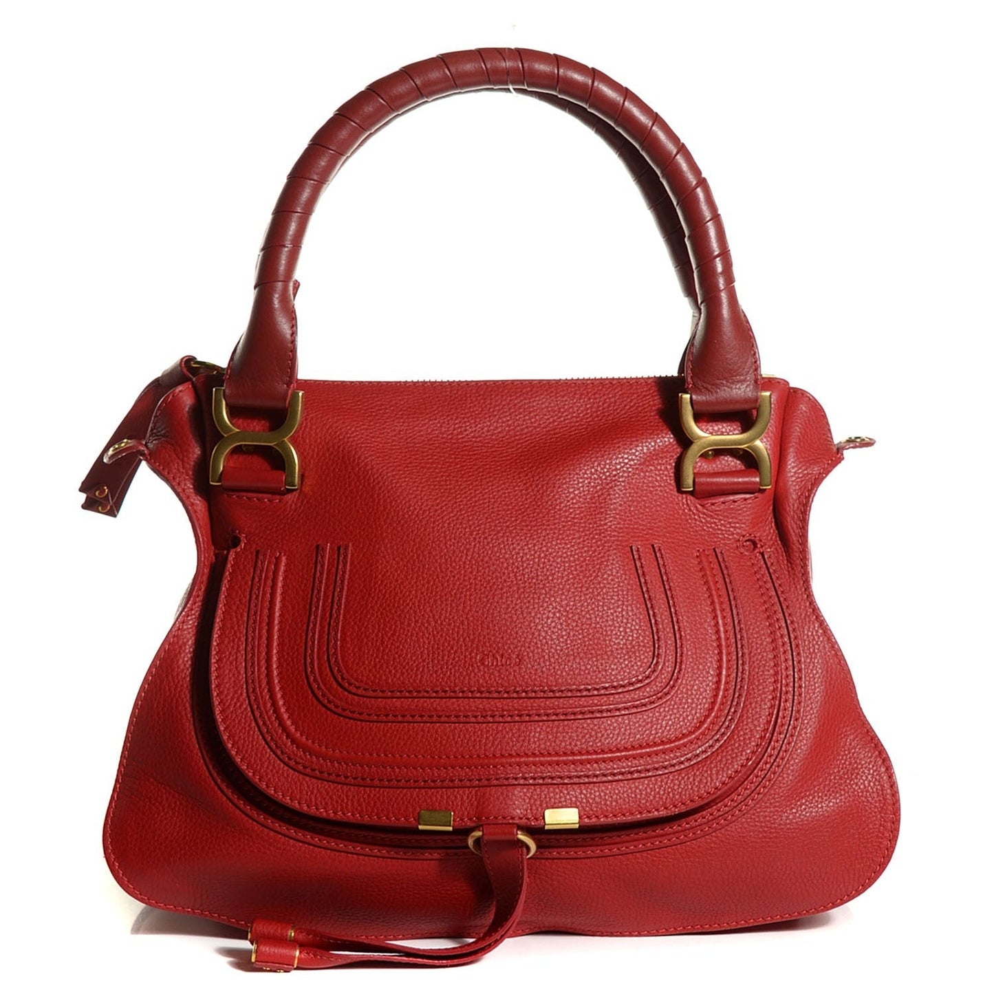 CHLOÉ CALFSKIN LEATHER MEDIUM MARCIE SATCHEL BAG