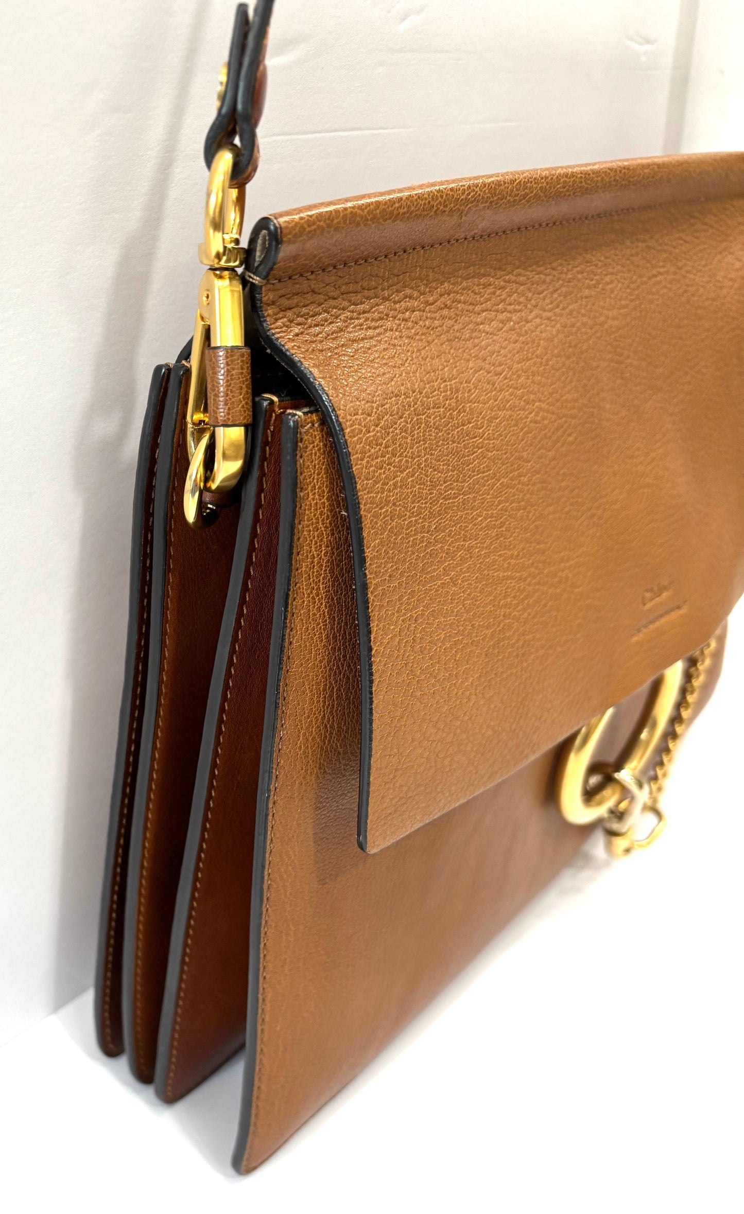 CHLOÉ FAYE MEDIUM FLAP GOATSKIN LEATHER CROSSBODY BAG