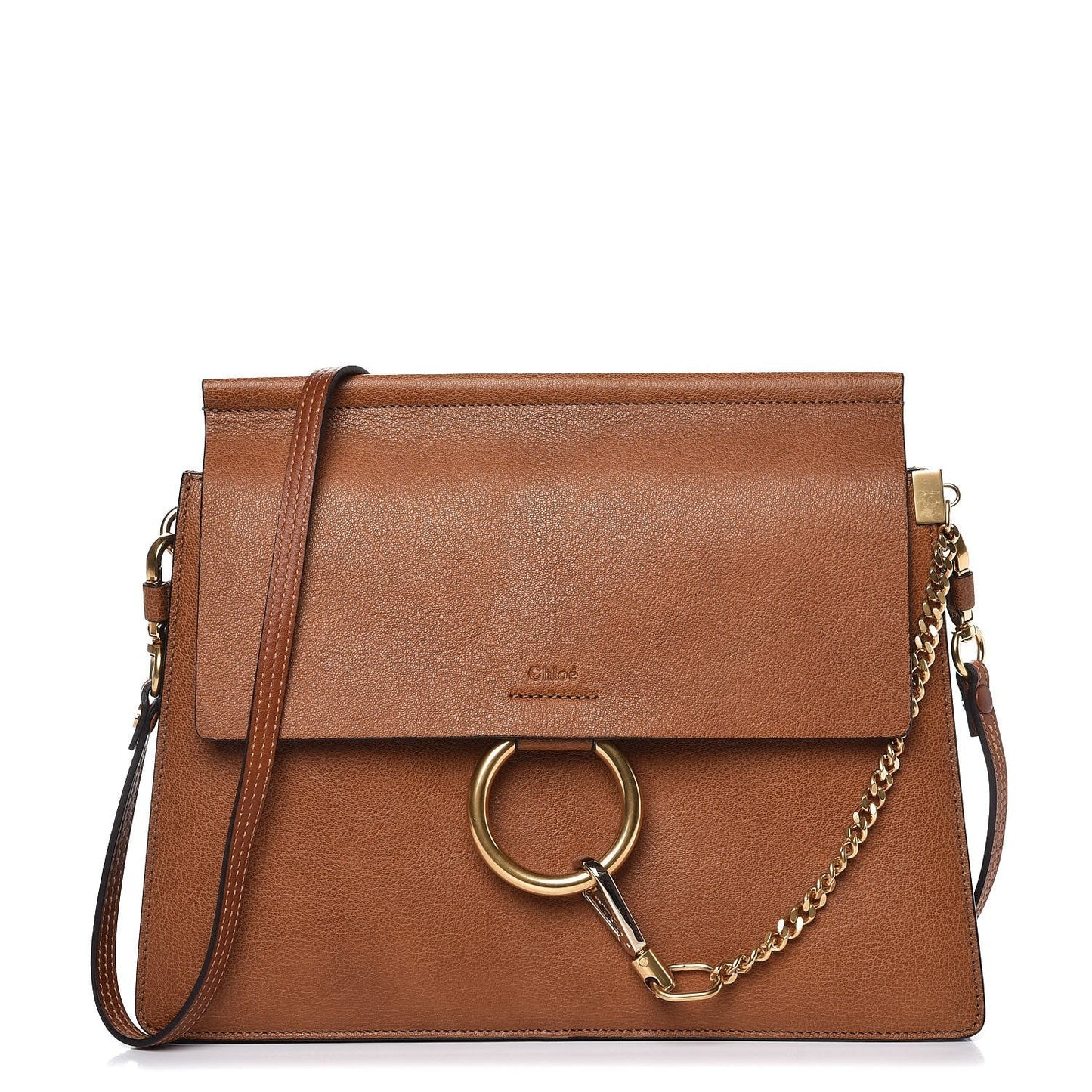 CHLOÉ FAYE MEDIUM FLAP GOATSKIN LEATHER CROSSBODY BAG
