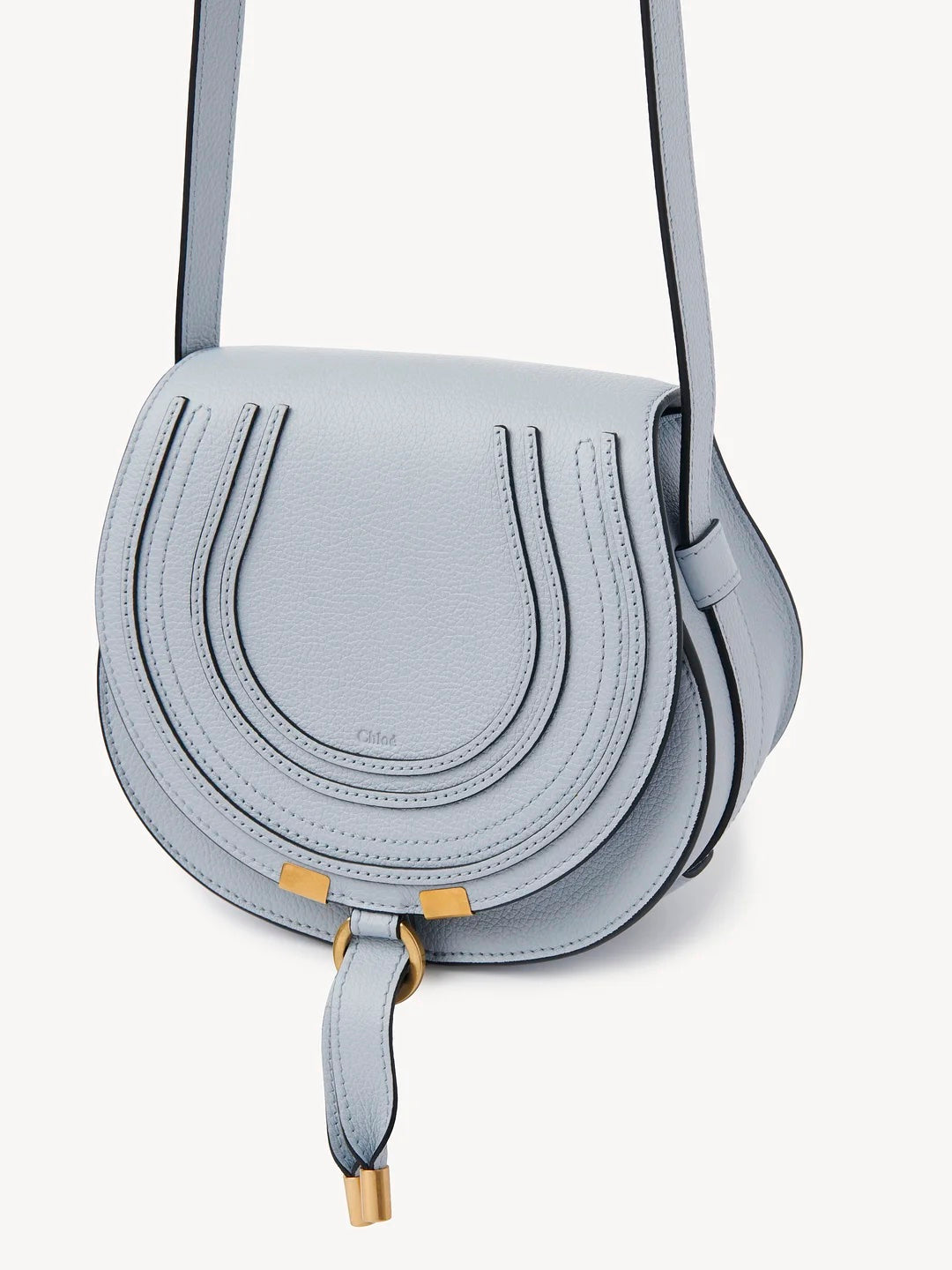 CHLOÉ GRAINED LEATHER SMALL MARCIE SADDLE BAG