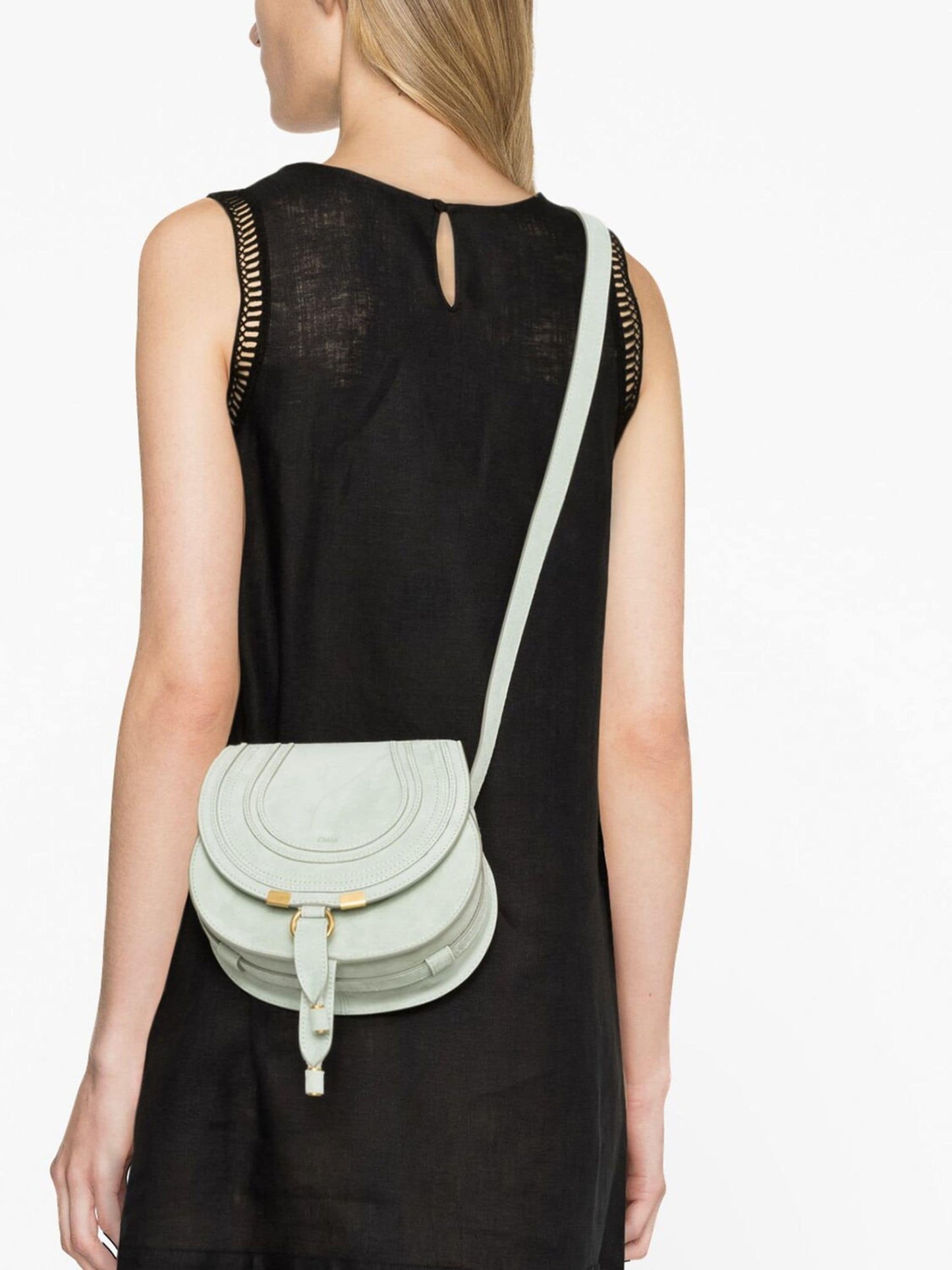 CHLOÉ SMALL MARCIE SUEDE CROSSBODY BAG