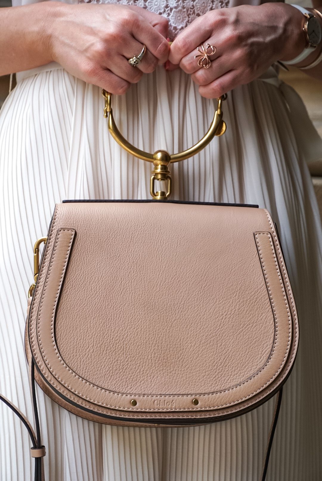 CHLOÉ Medium Nile Leather Bracelet Bag
