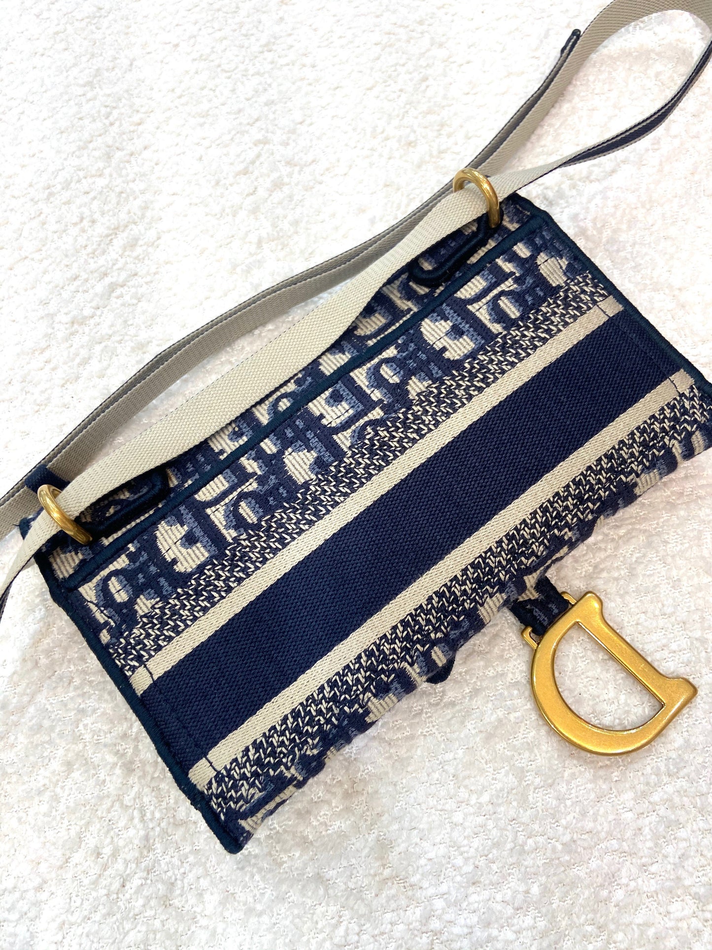 CHRISTIAN DIOR OBLIQUE SADDLE BELT BAG
