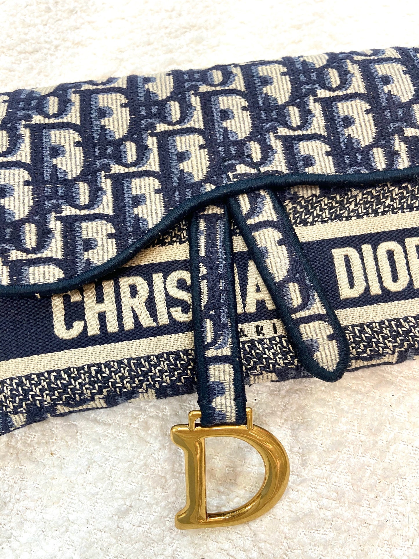 CHRISTIAN DIOR OBLIQUE SADDLE BELT BAG