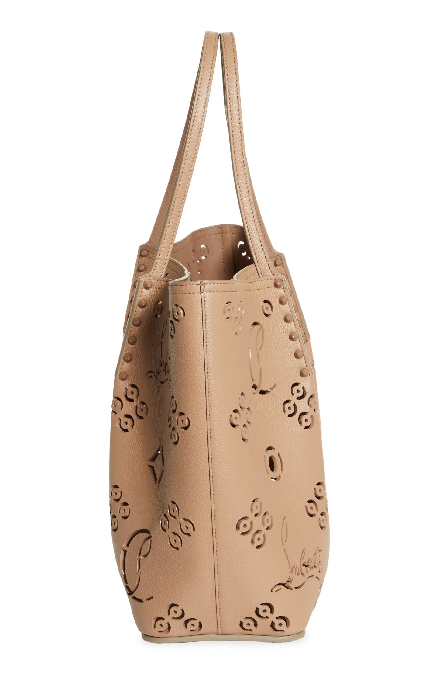 CHRISTIAN LOUBOUTIN CABAROCK LOUBINTHESKY PERFORATED LEATHER LARGE TOTE BAG
