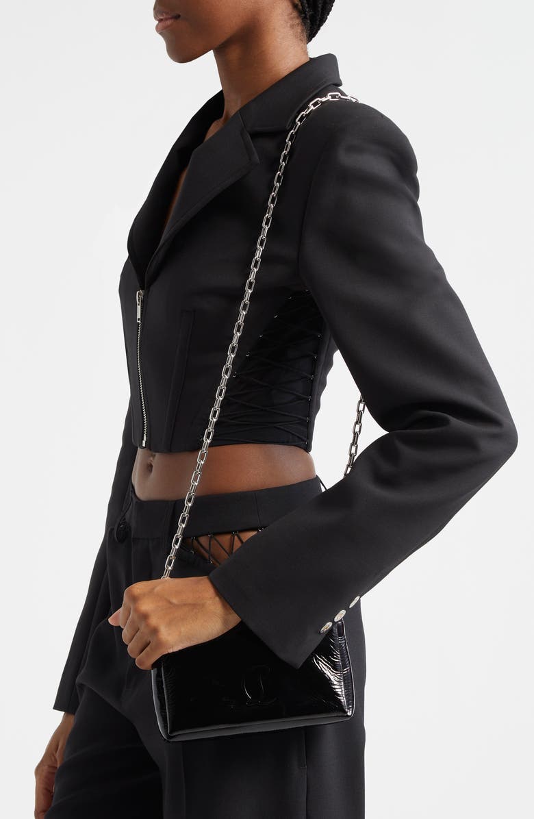 CHRISTIAN LOUBOUTIN LOUBI54 SOFT PATENT LEATHER CROSSBODY