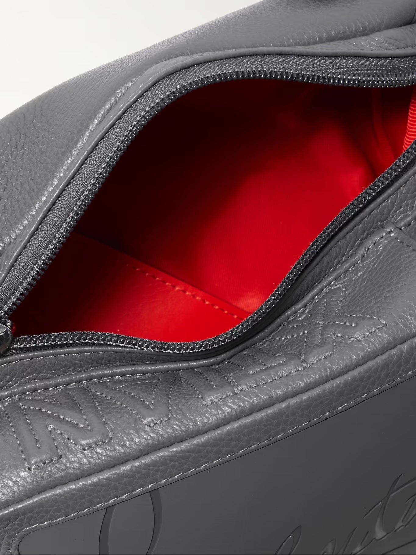 CHRISTIAN LOUBOUTIN LOUBIDEAL CALF LEATHER MESSENGER BAG