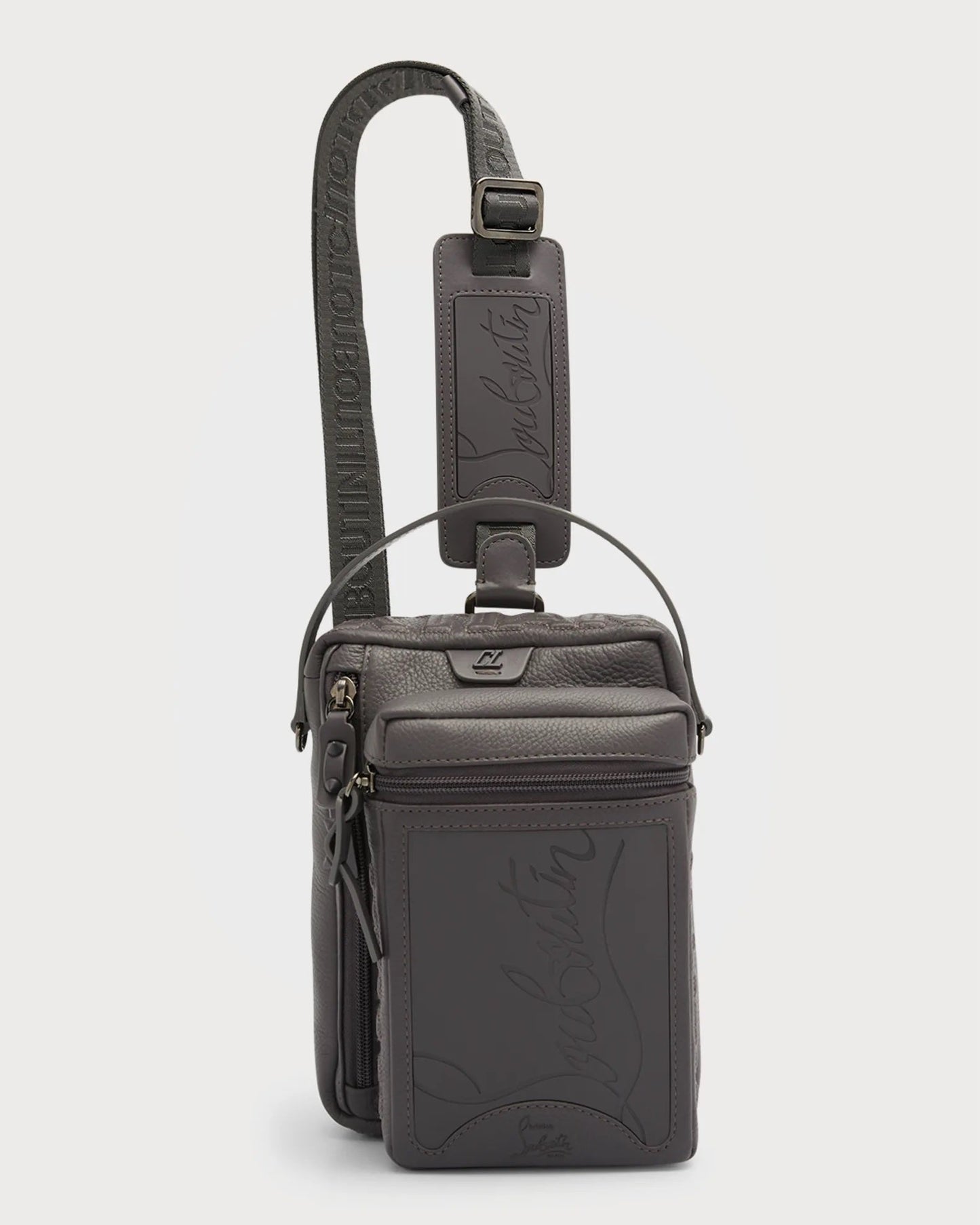 CHRISTIAN LOUBOUTIN LOUBIDEAL CALF LEATHER MESSENGER BAG