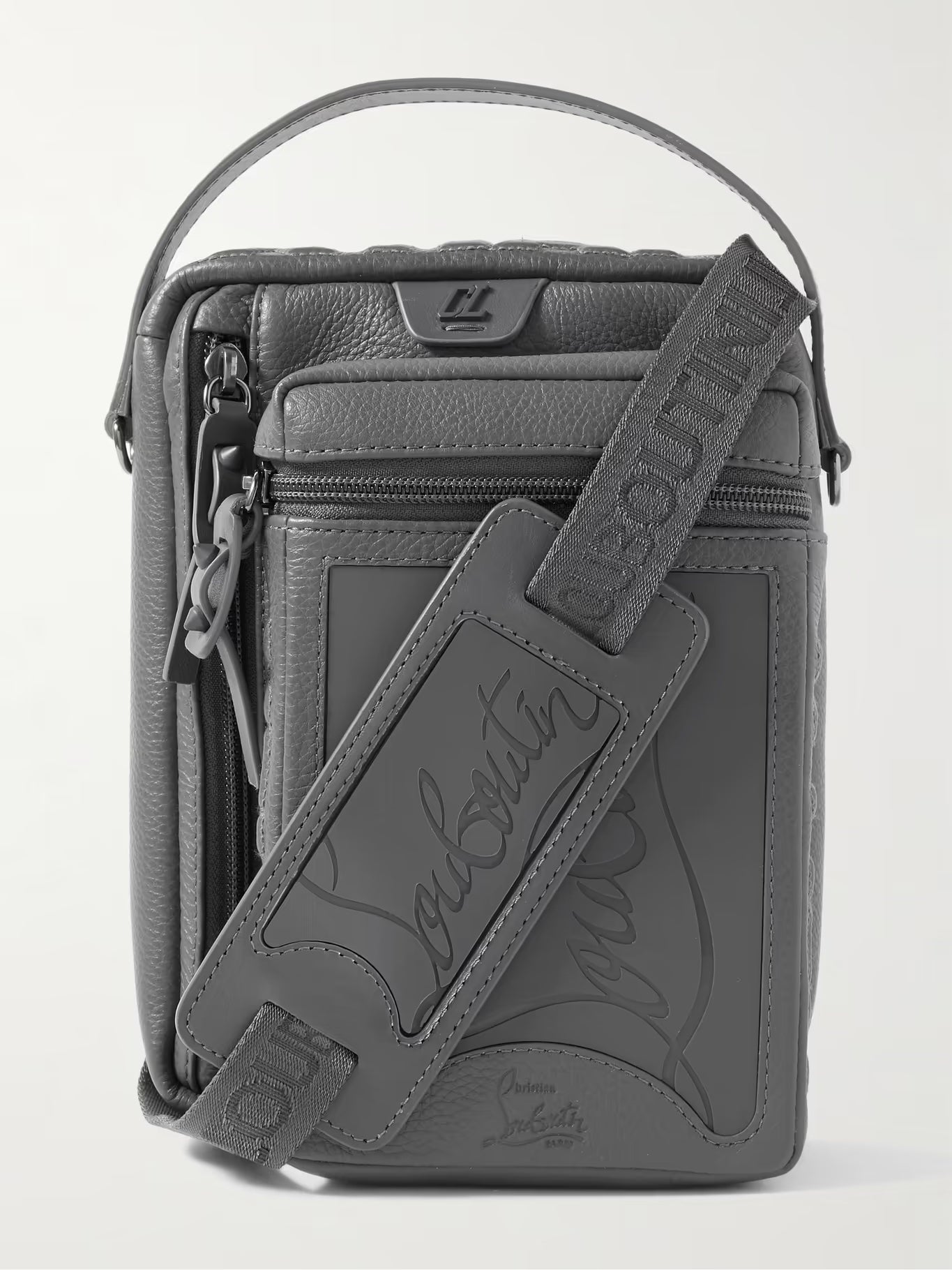 CHRISTIAN LOUBOUTIN LOUBIDEAL CALF LEATHER MESSENGER BAG