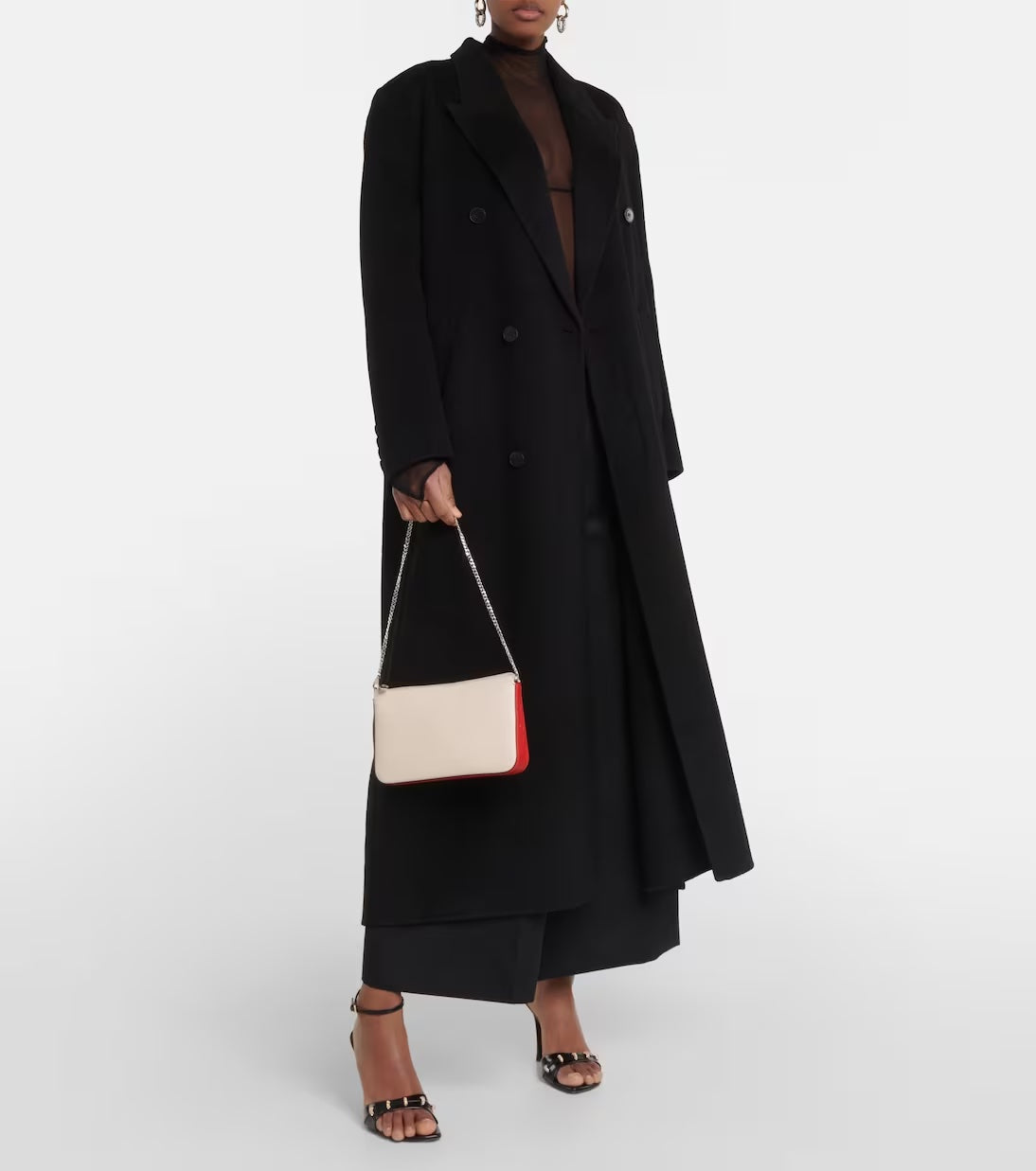 CHRISTIAN LOUBOUTIN LOUBILA HYBRID LEATHER CROSSBODY BAG