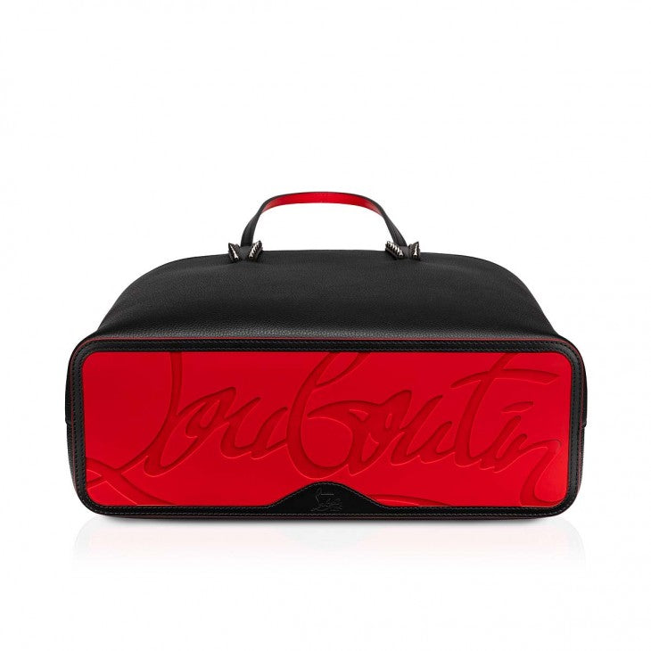 CHRISTIAN LOUBOUTIN SPIKED CALFSKIN LEATHER CABATA TOTE BAG