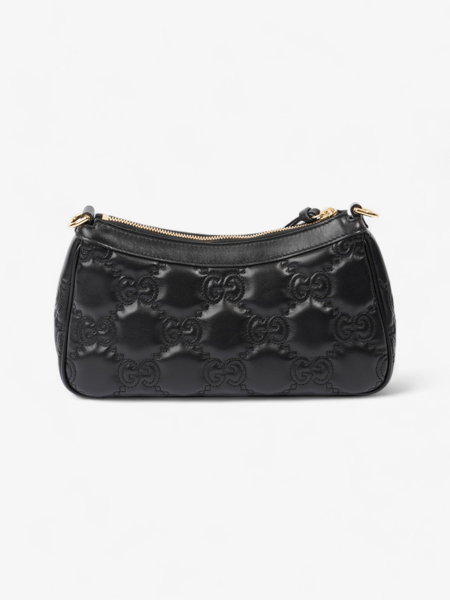 Gucci GG Shoulder Bag Black Matelasse Leather Small