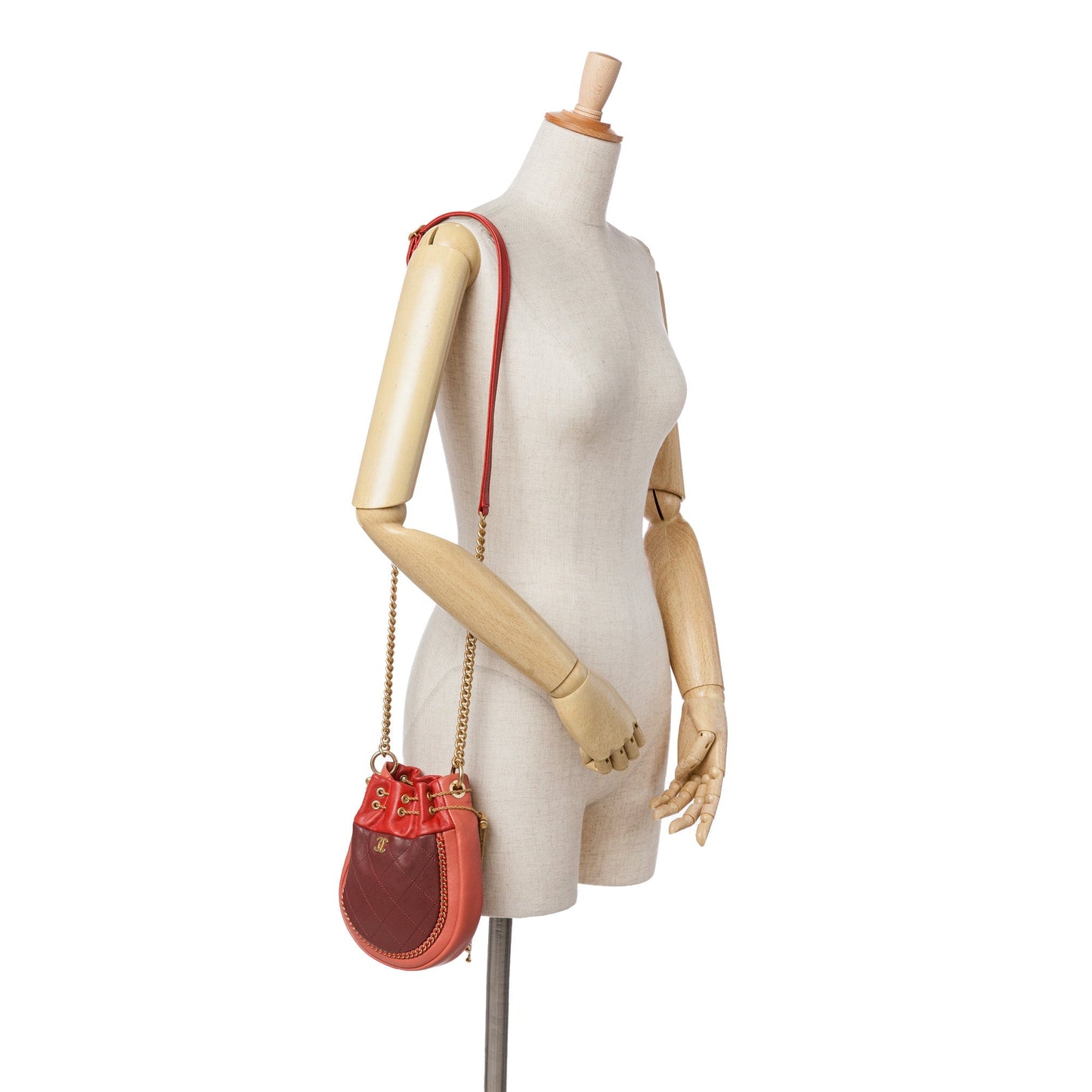 Chanel Cc Quilted Calfskin Drawstring Bucket Bag