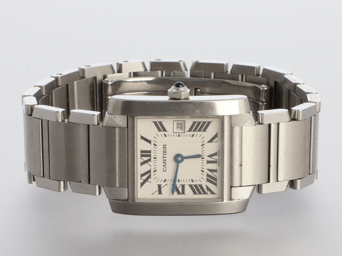 Cartier Medium Stainless Steel Tank FranÃ§aise Watch
