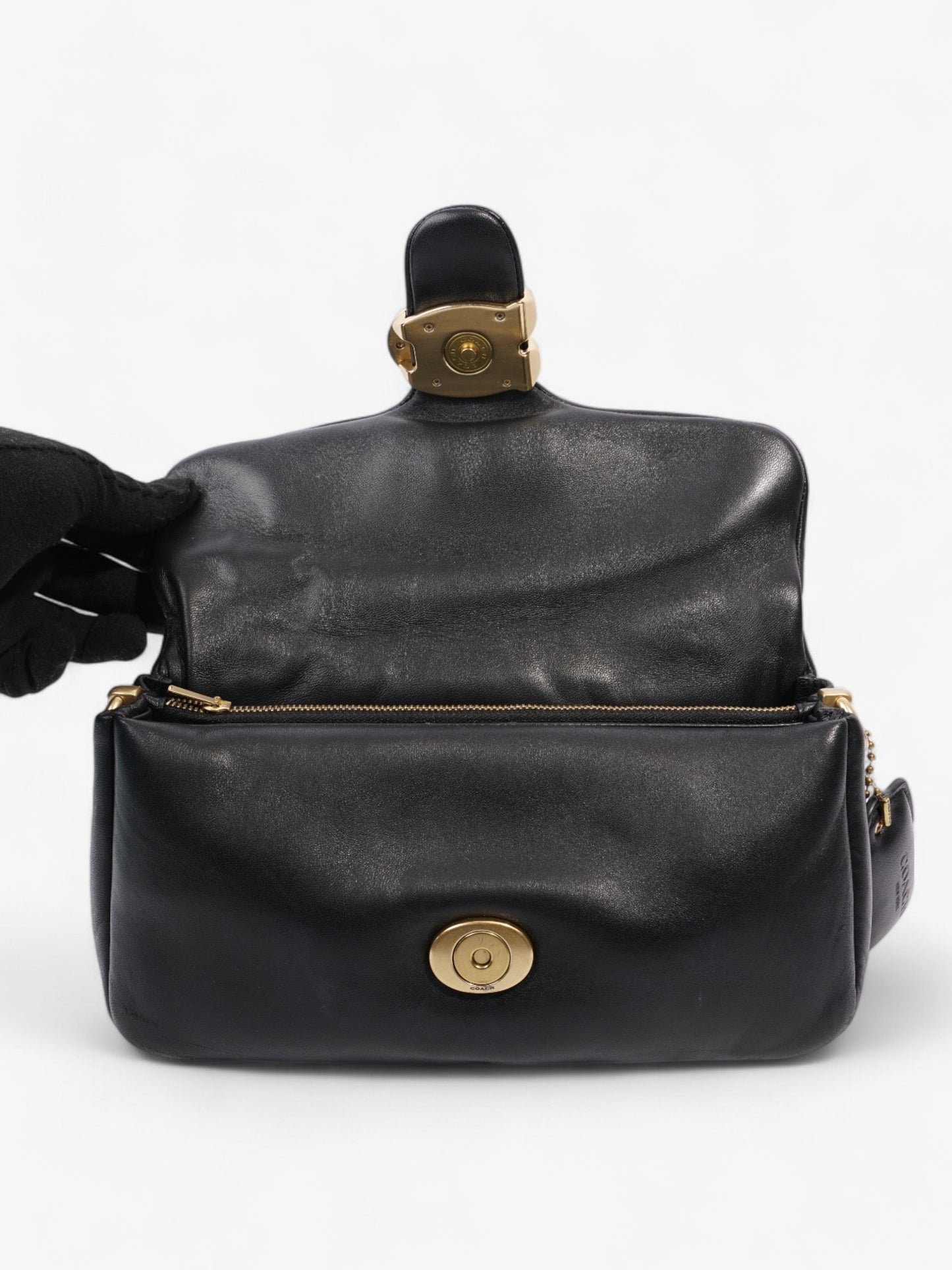 Coach Pillow Tabby Black Nappa Leather 26