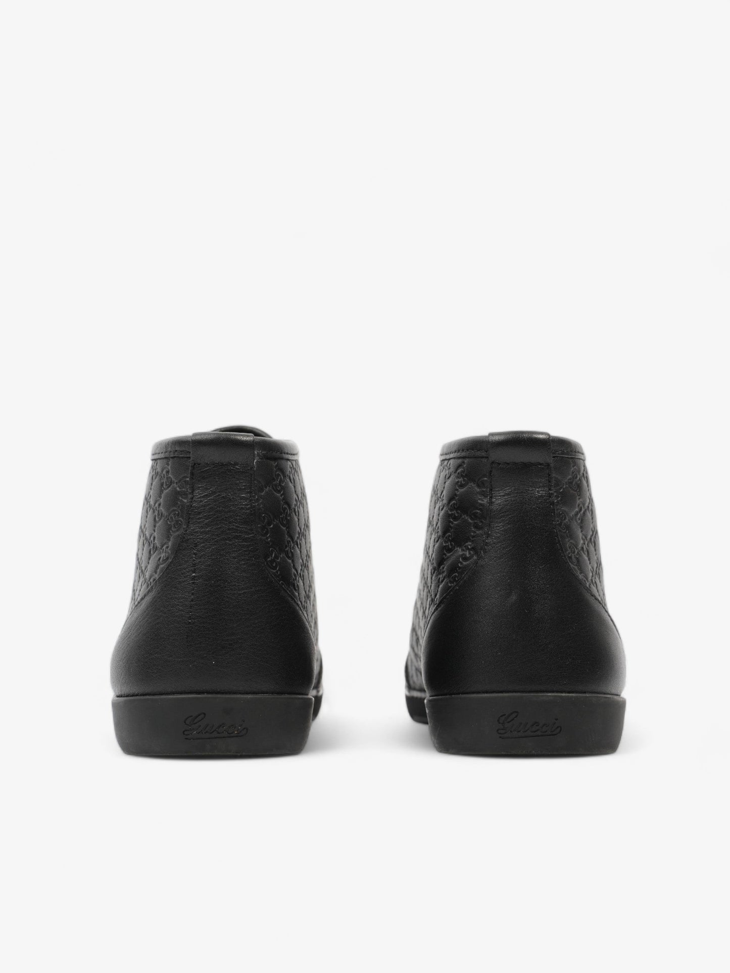 Microguccissima High-tops Black Embossed Leather EU 37 UK 4