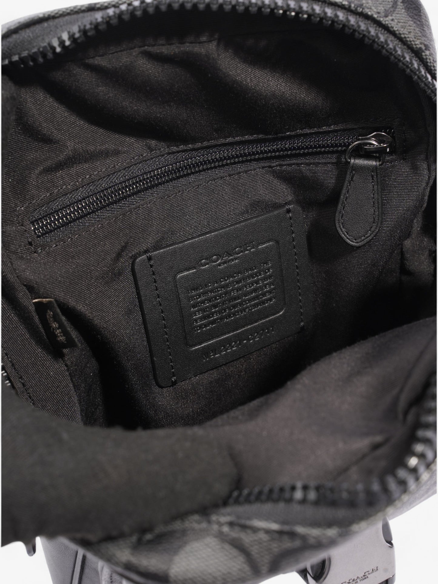 Coach Track Pack Black Coated Canvas
