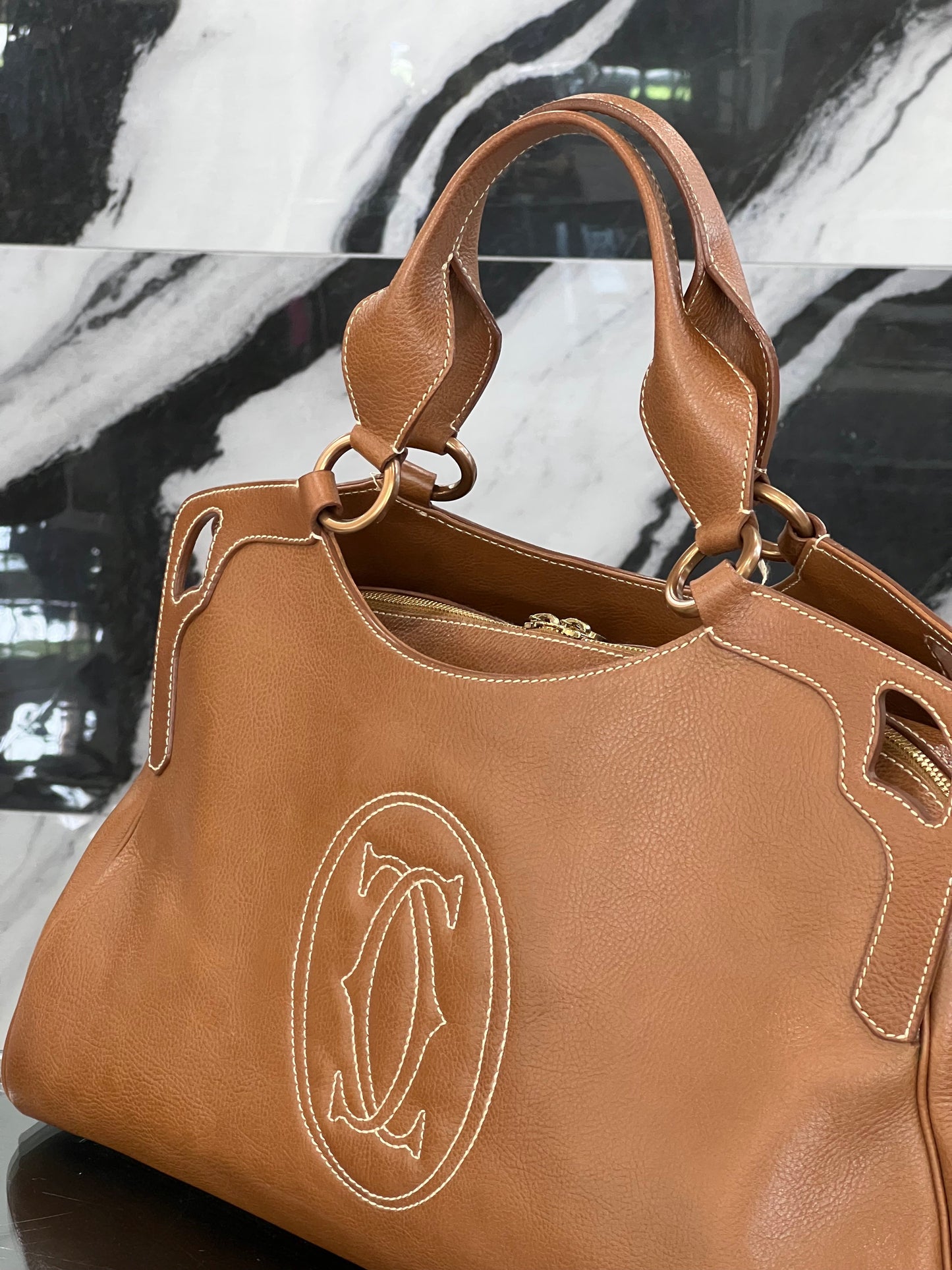 CARTIER LEATHER MARCELLO DE CARTIER SHOULDER BAG