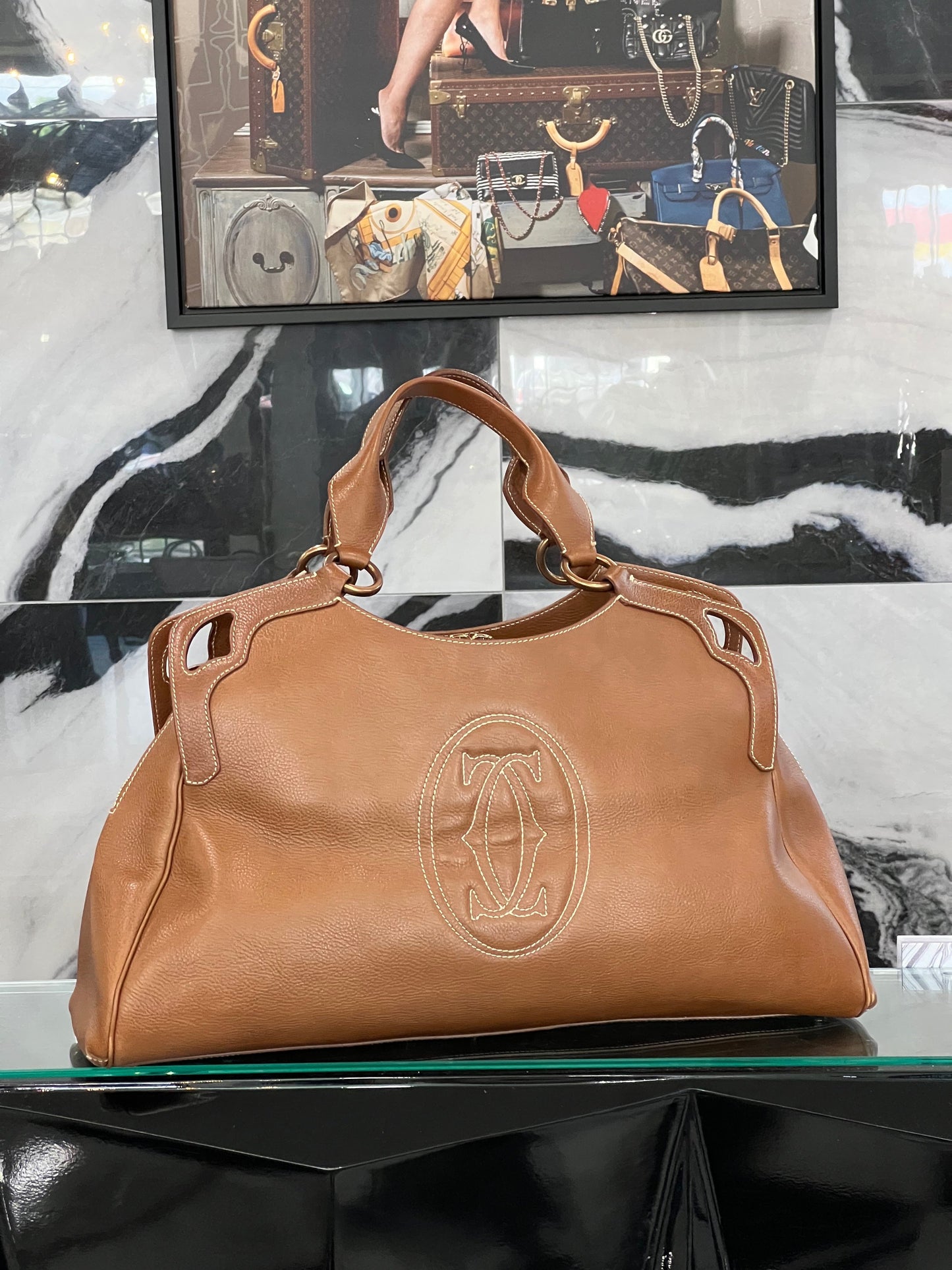 CARTIER LEATHER MARCELLO DE CARTIER SHOULDER BAG