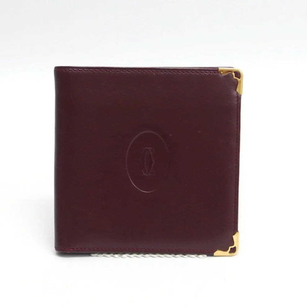 CARTIER VINTAGE MUST DE CARTIER LEATHER BI-FOLD WALLET