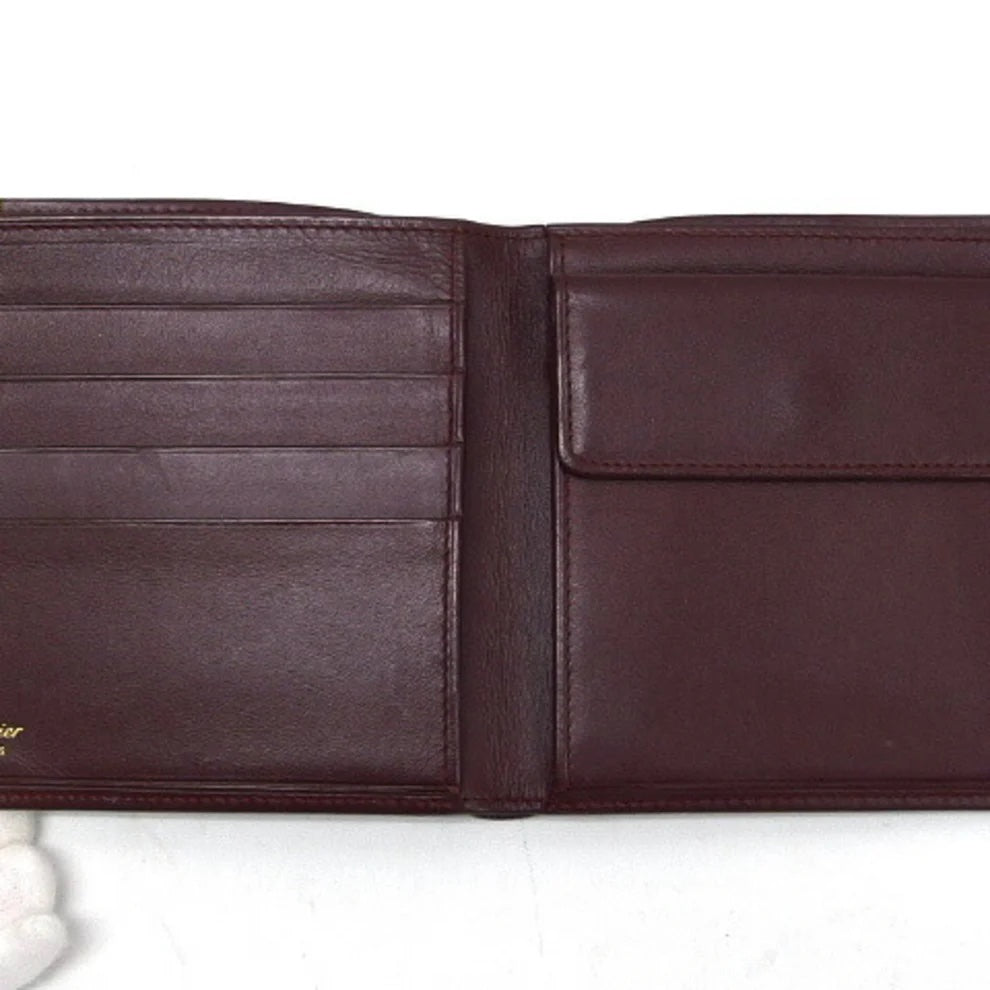 CARTIER VINTAGE MUST DE CARTIER LEATHER BI-FOLD WALLET