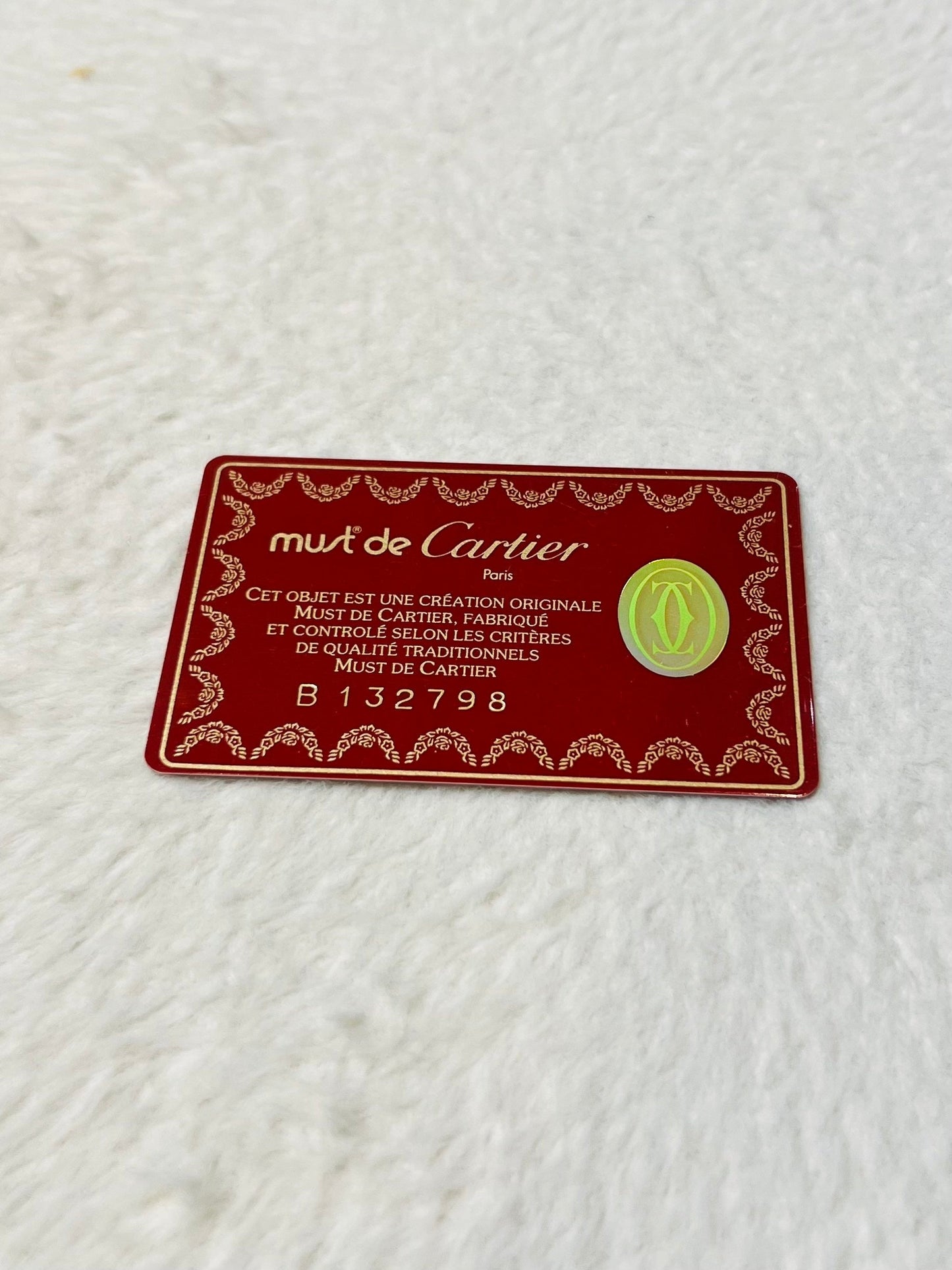CARTIER VINTAGE MUST DE CARTIER LEATHER BI-FOLD WALLET