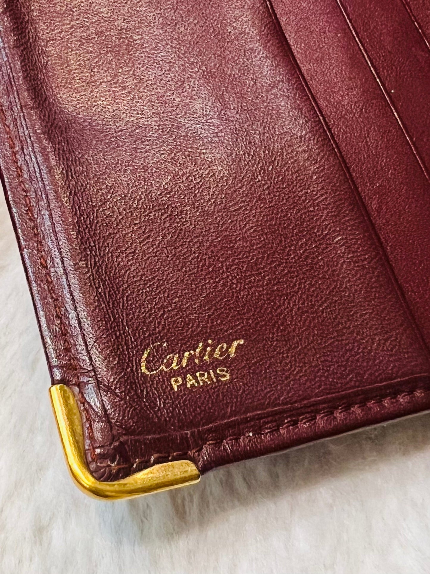CARTIER VINTAGE MUST DE CARTIER LEATHER BI-FOLD WALLET