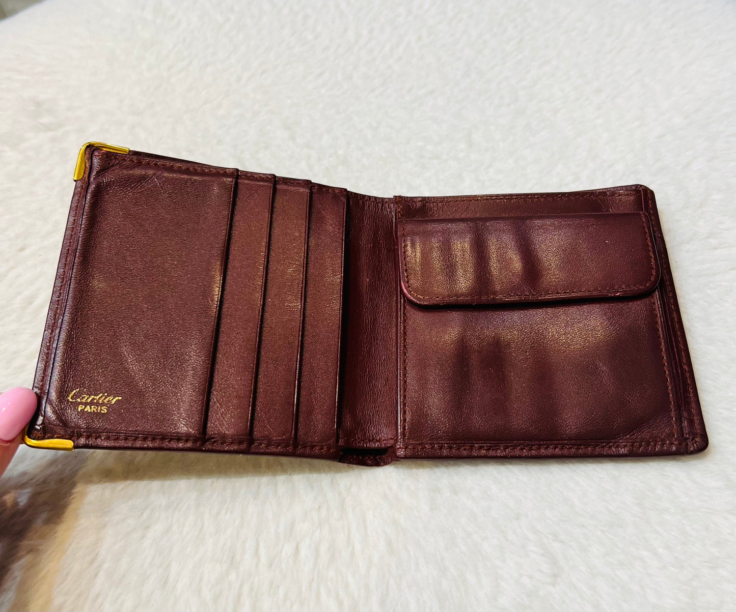 CARTIER VINTAGE MUST DE CARTIER LEATHER BI-FOLD WALLET